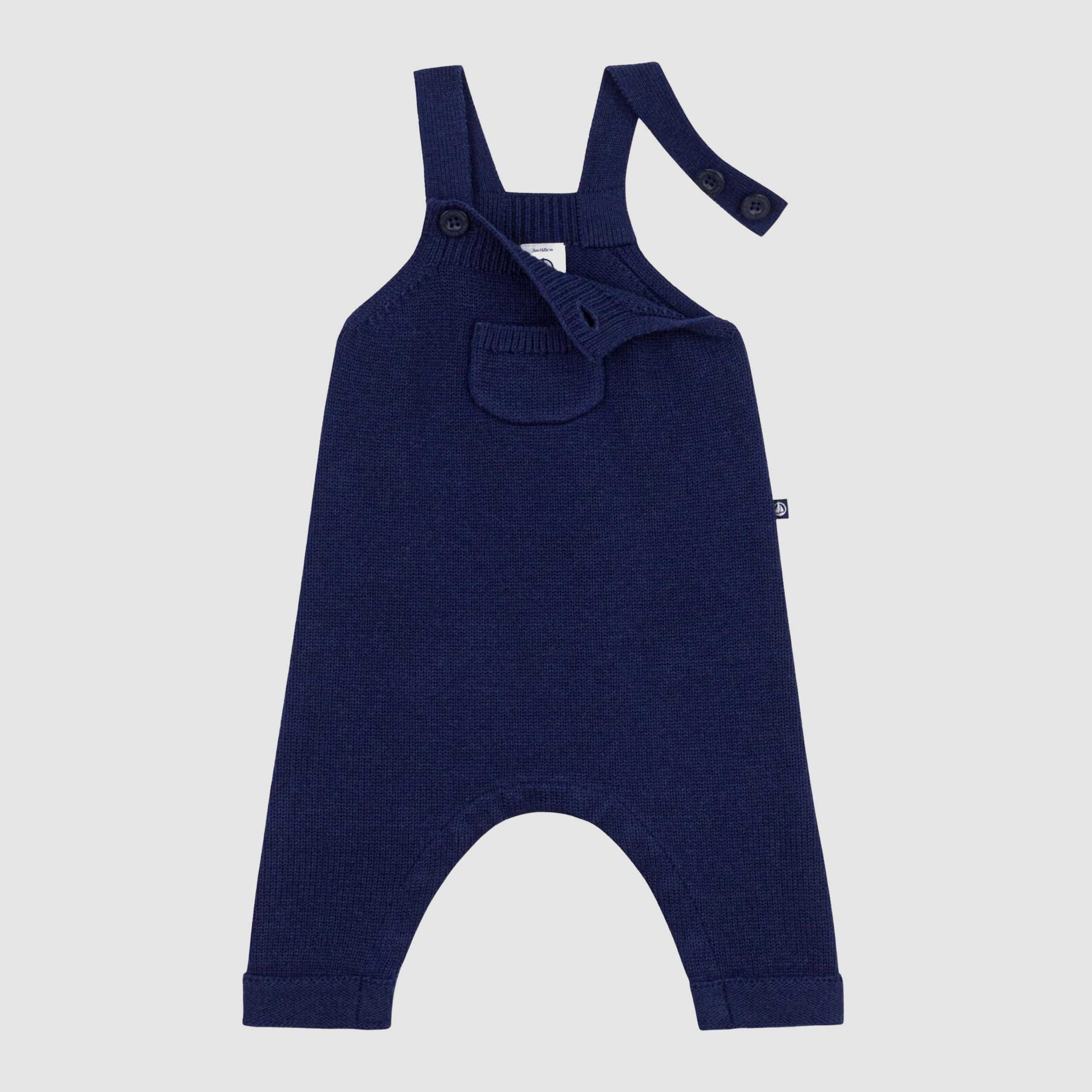 Blue Dungarees with Front Pocket Signed PETIT BATEAU