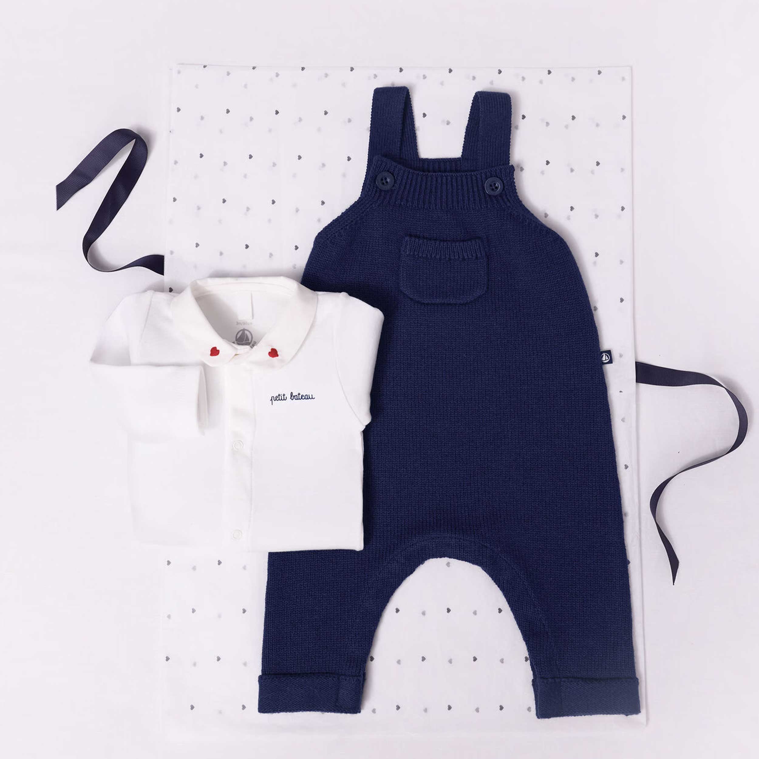 Body Cream with Round Collar and Embroidery By PETIT BATEAU