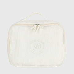 PETIT BATEAU Embroidered Cotton Gauze Briefcase