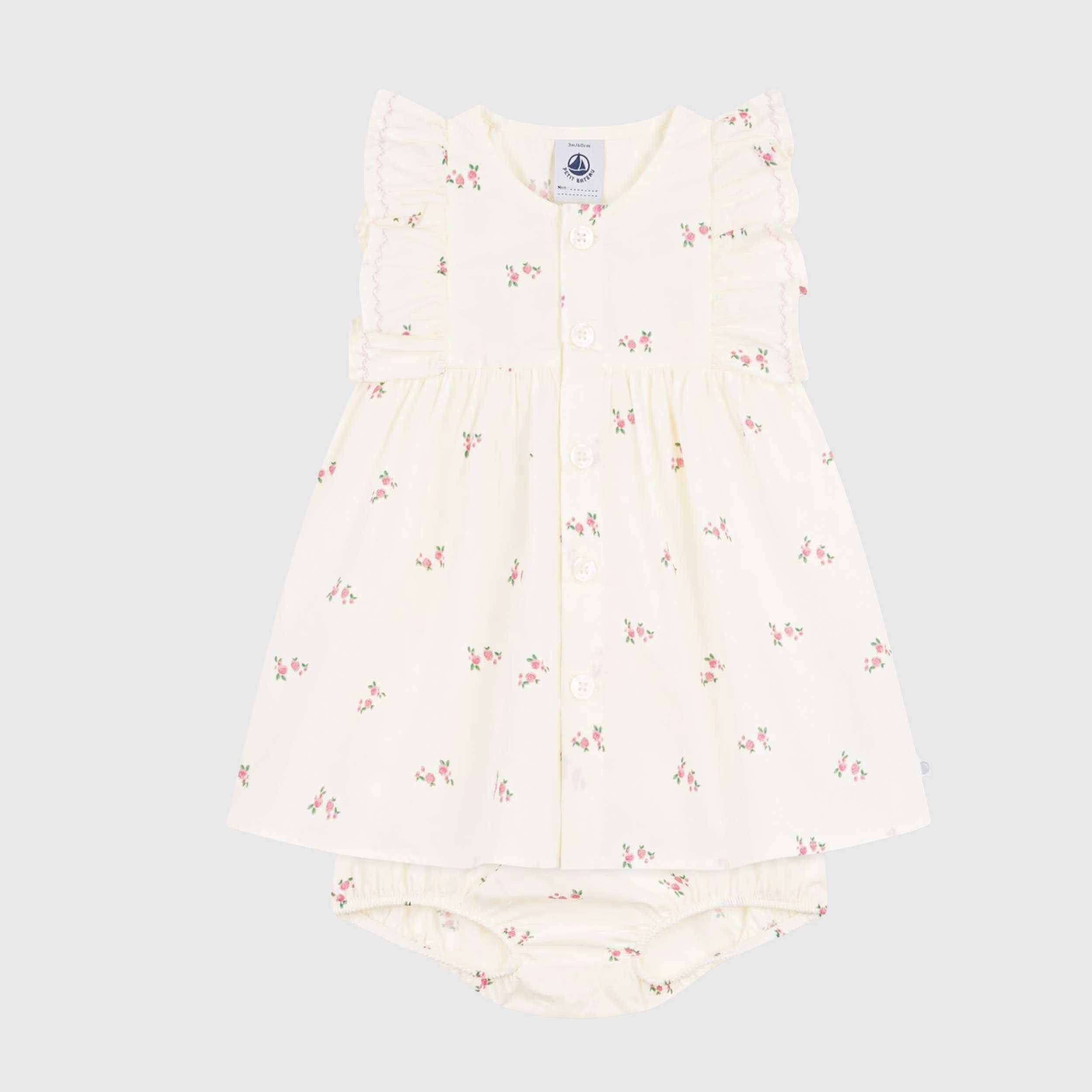 Abito e Bloomer Abbinato in Cotone Firmato PETIT BATEAU