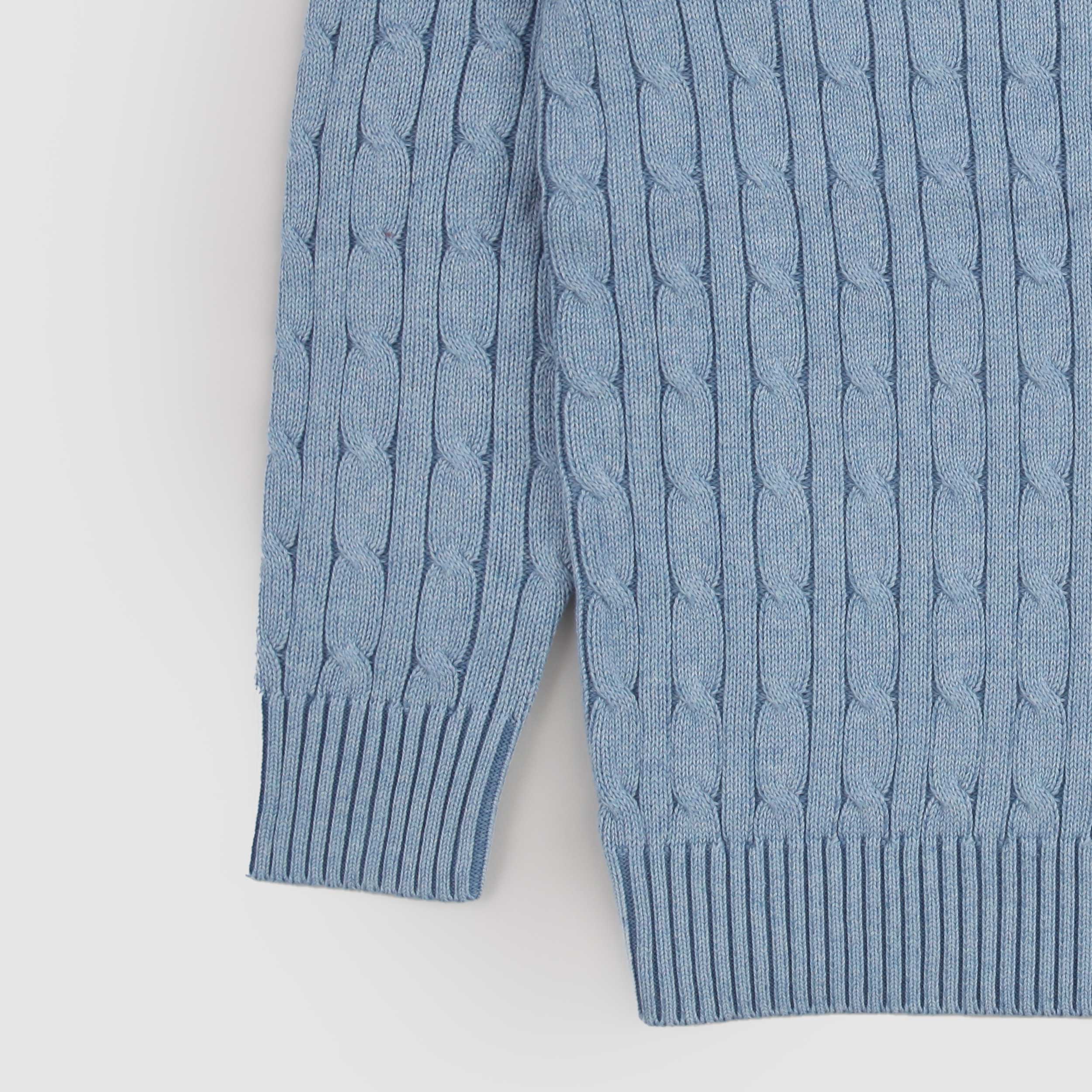 RALPH LAUREN's Light Blue Cable Knit Sweater