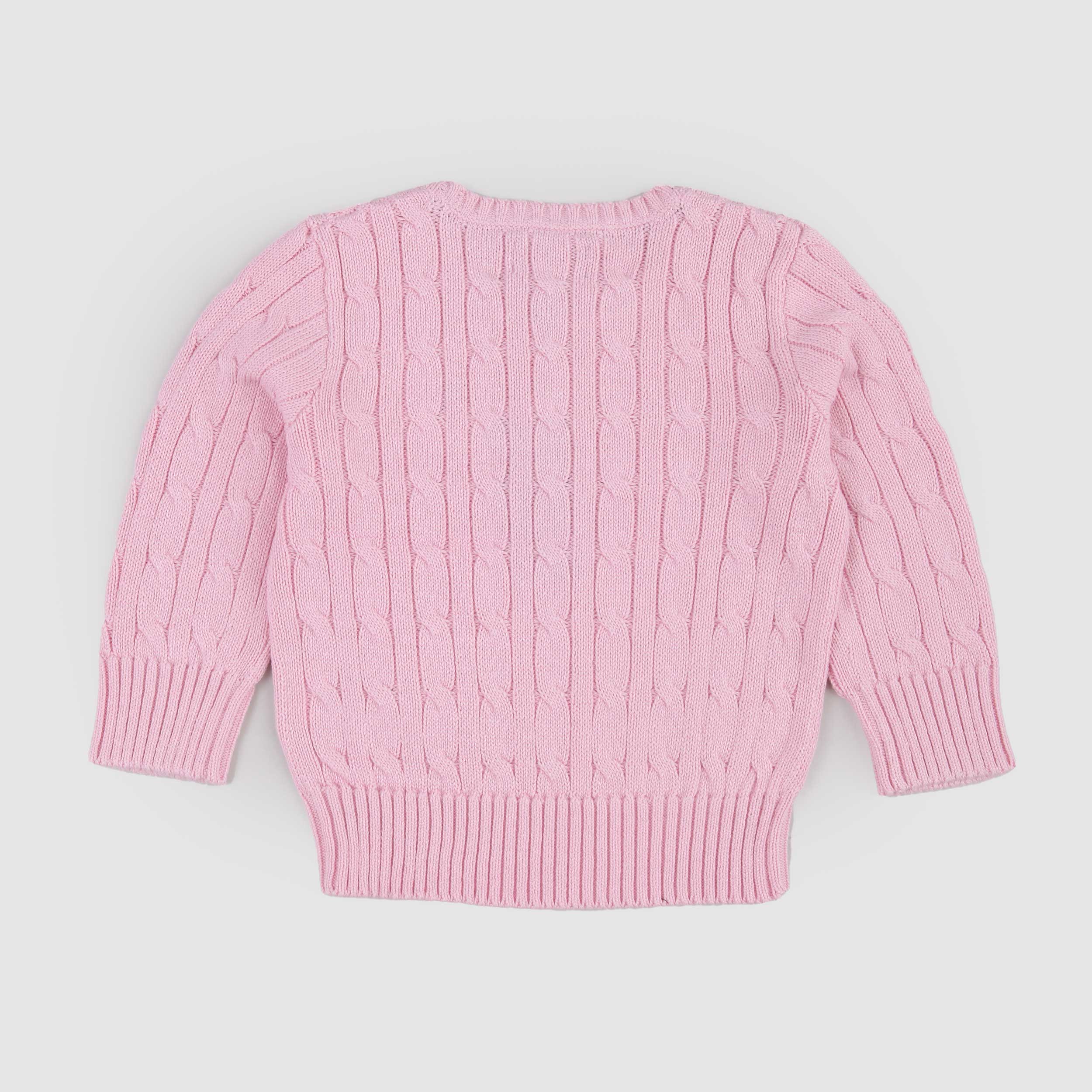 Maglioncino Rosa Lavorato a Trecce Firmato RALPH LAUREN