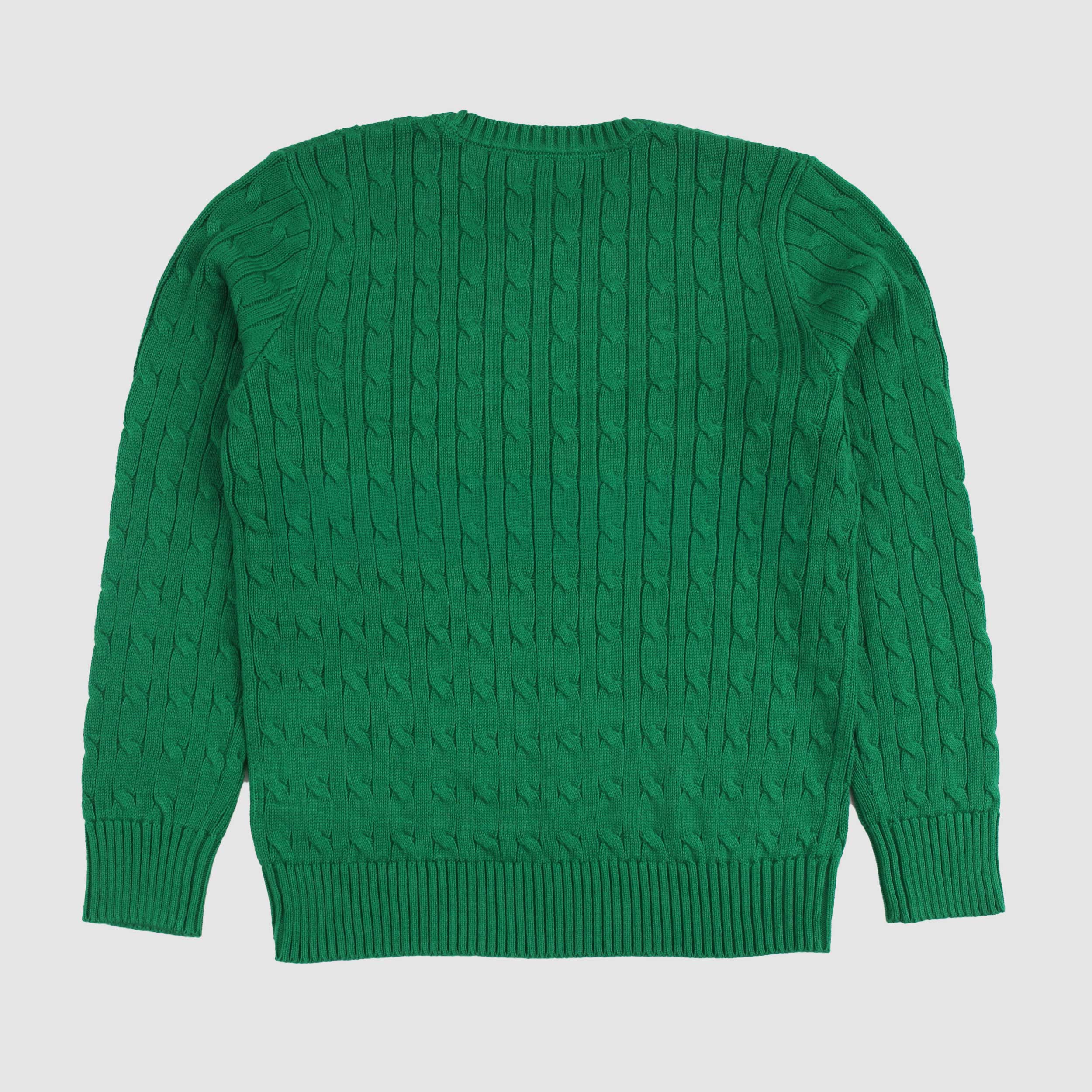Maglioncino Intrecciato Verde Firmato RALPH LAUREN