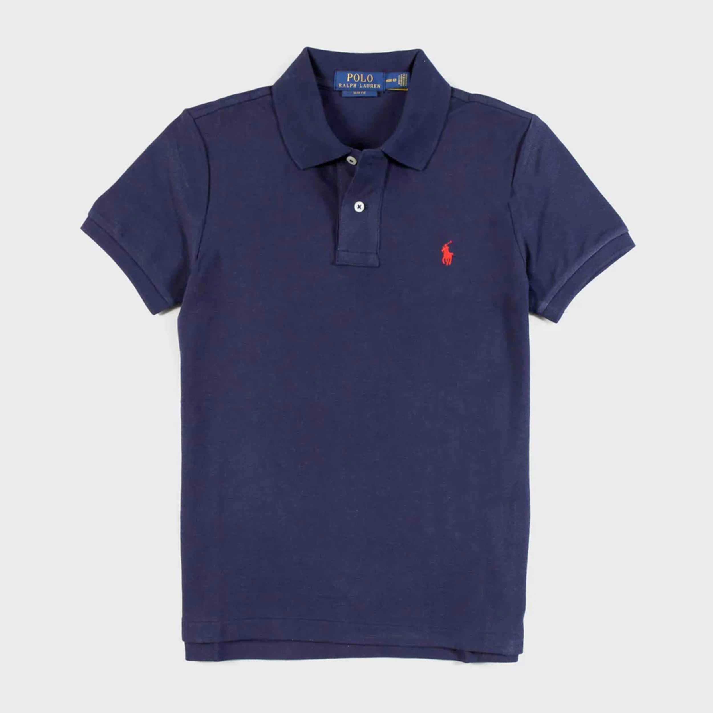 Polo Blu con Cavallino in Contrasto Firmata RALPH LAUREN