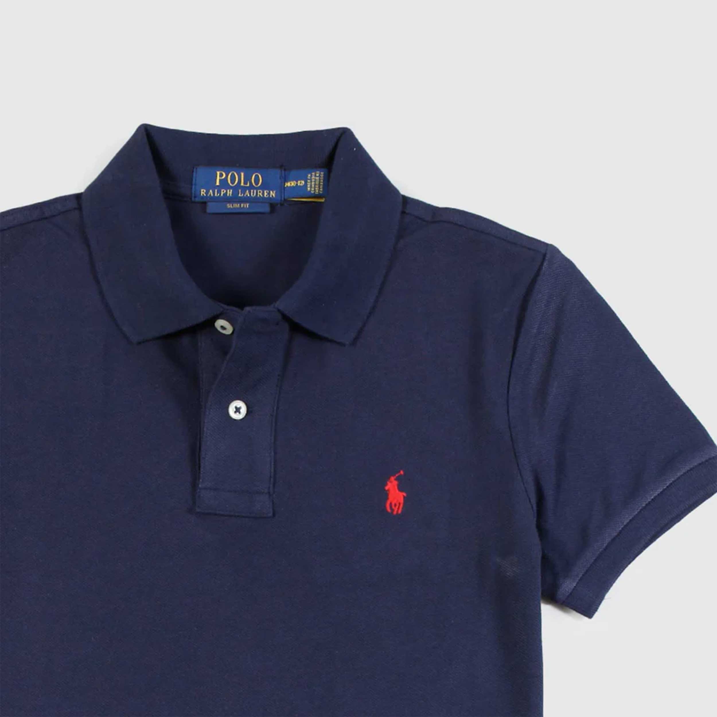 Blue Polo Shirt with Contrasting Pony by RALPH LAUREN
