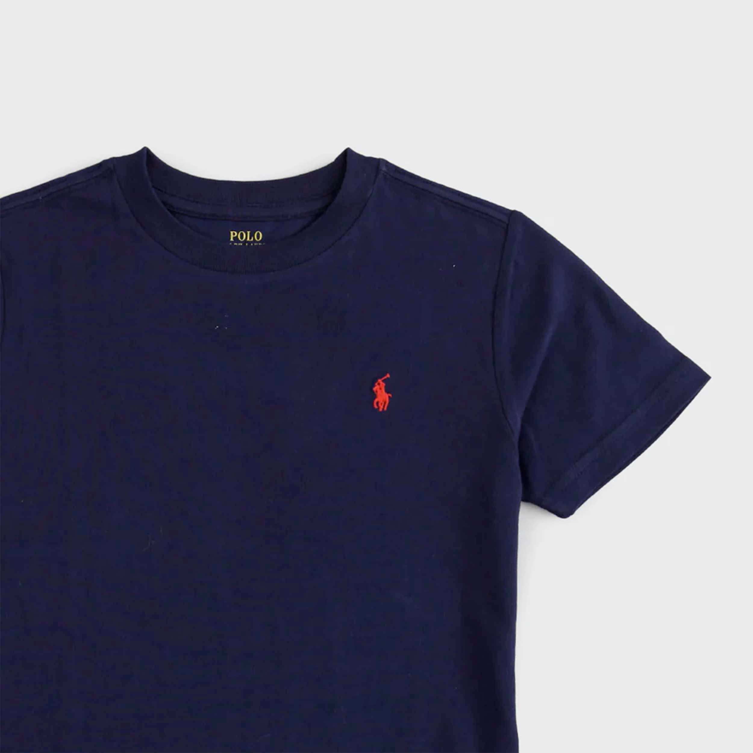 Blue T-shirt with contrasting logo by RALPH LAUREN
