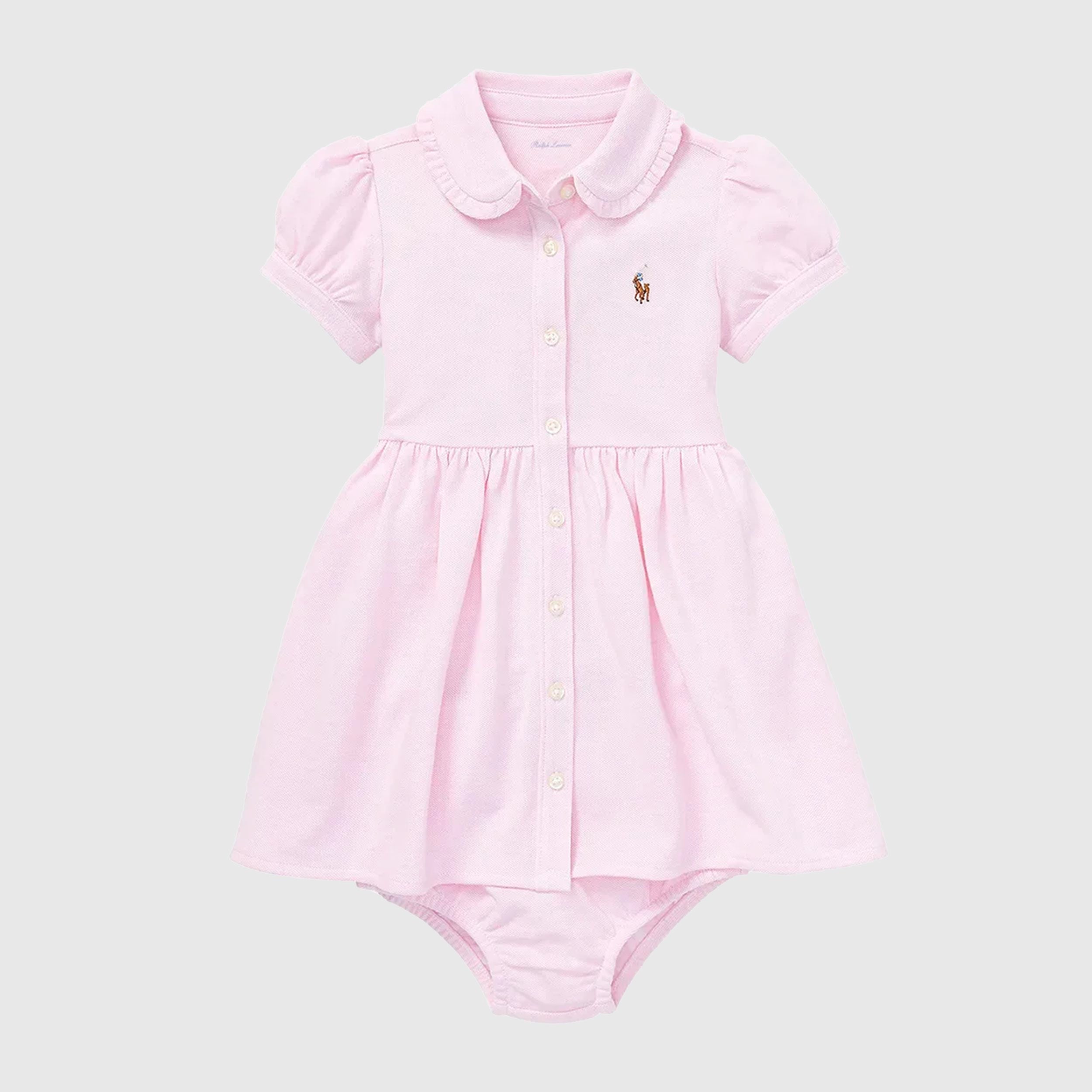 Pink Dress with Rouge Collar by RALPH LAUREN