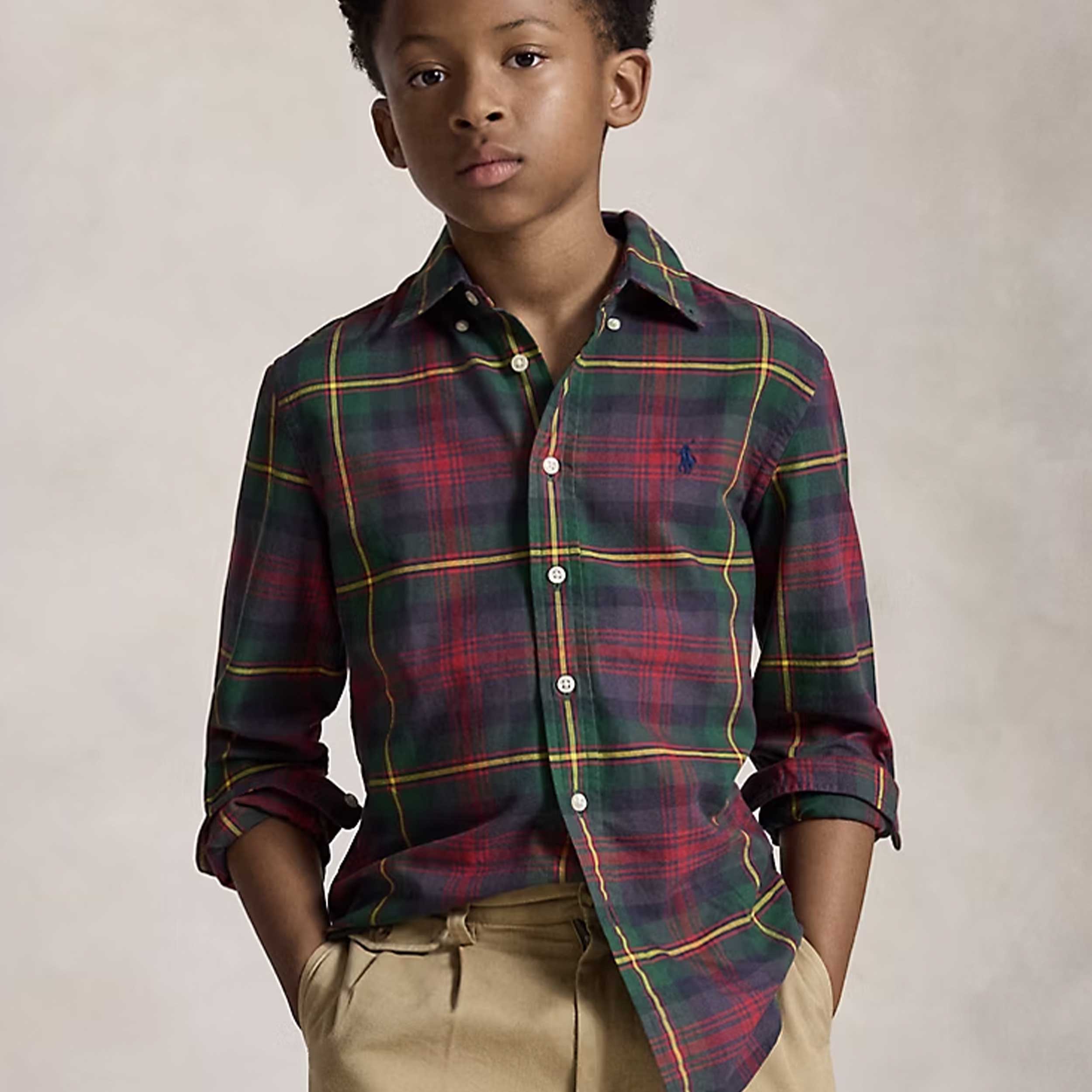 Camicia Scozzese Rossa e Verde per Ragazzo by RALPH LAUREN