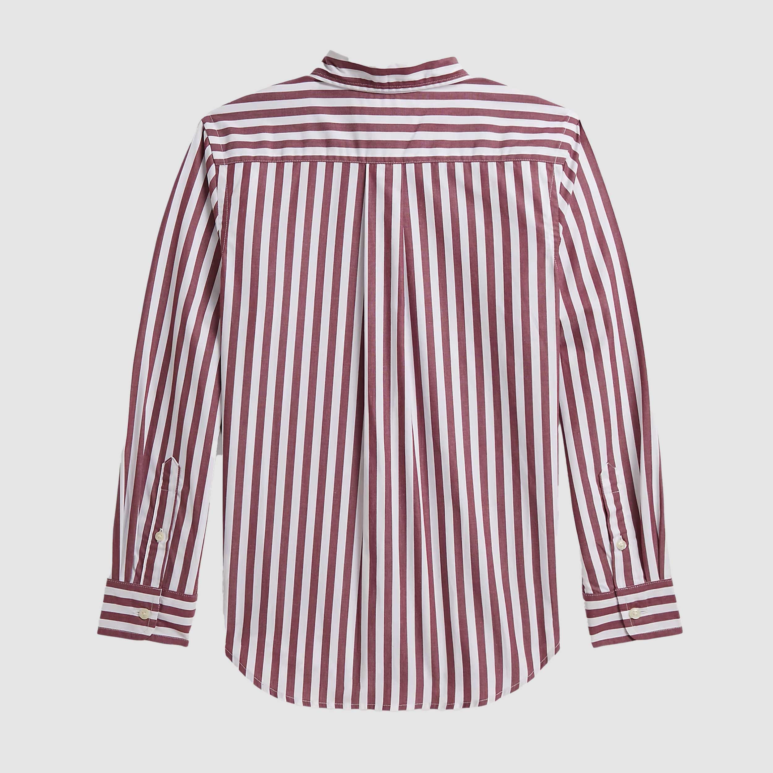 Camicia a Righe Bianco e Bordeaux per Ragazzo by RALPH LAUREN