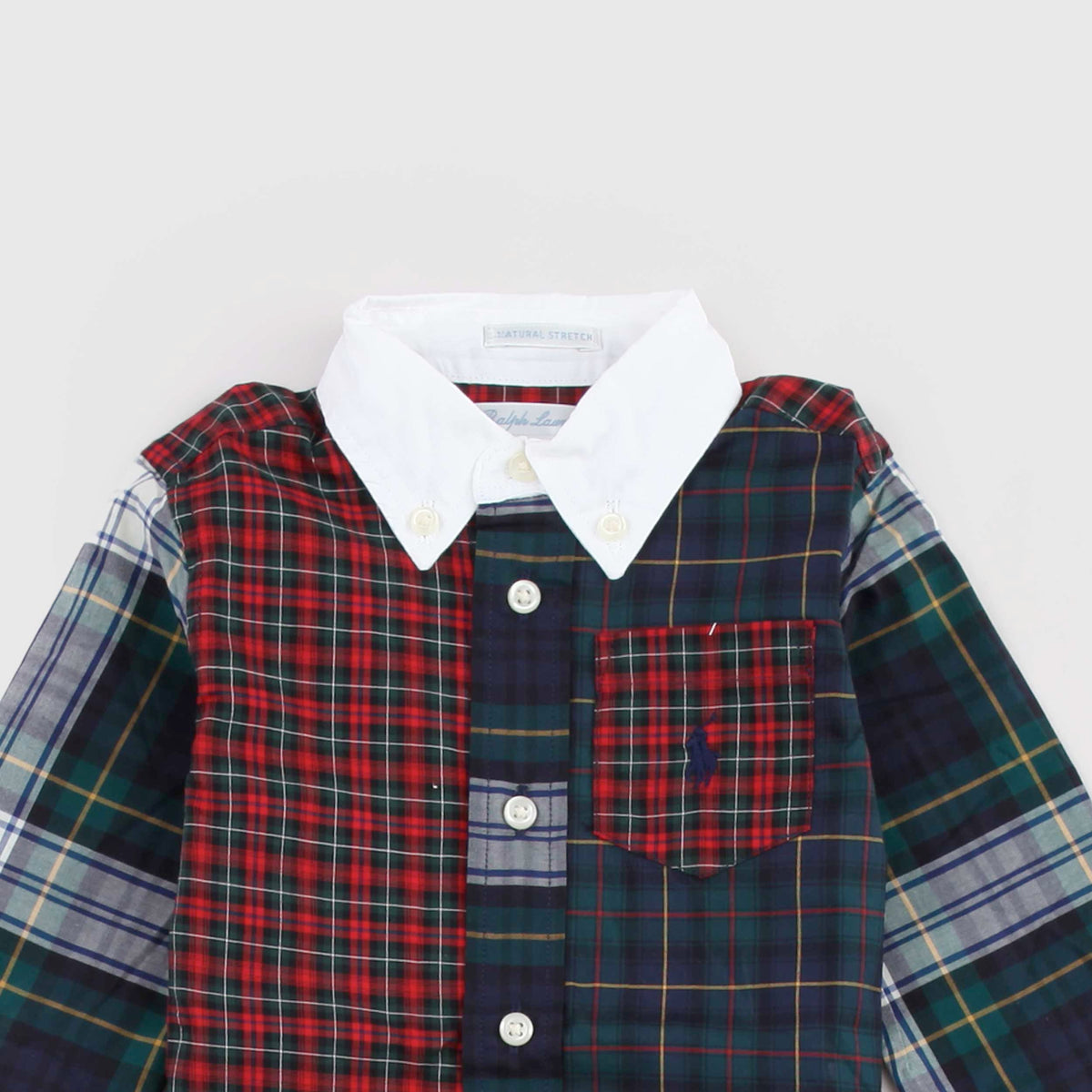 Completo Multicolore Camicia e Pantalone per Neonato RALPH LAUREN