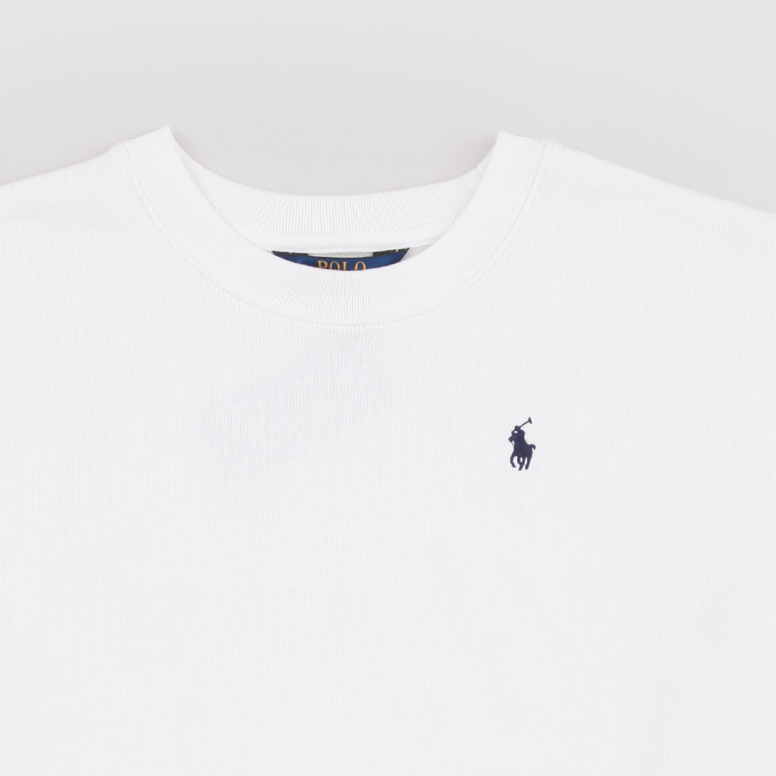White Sweatshirt with RALPH LAUREN Writing on the Back