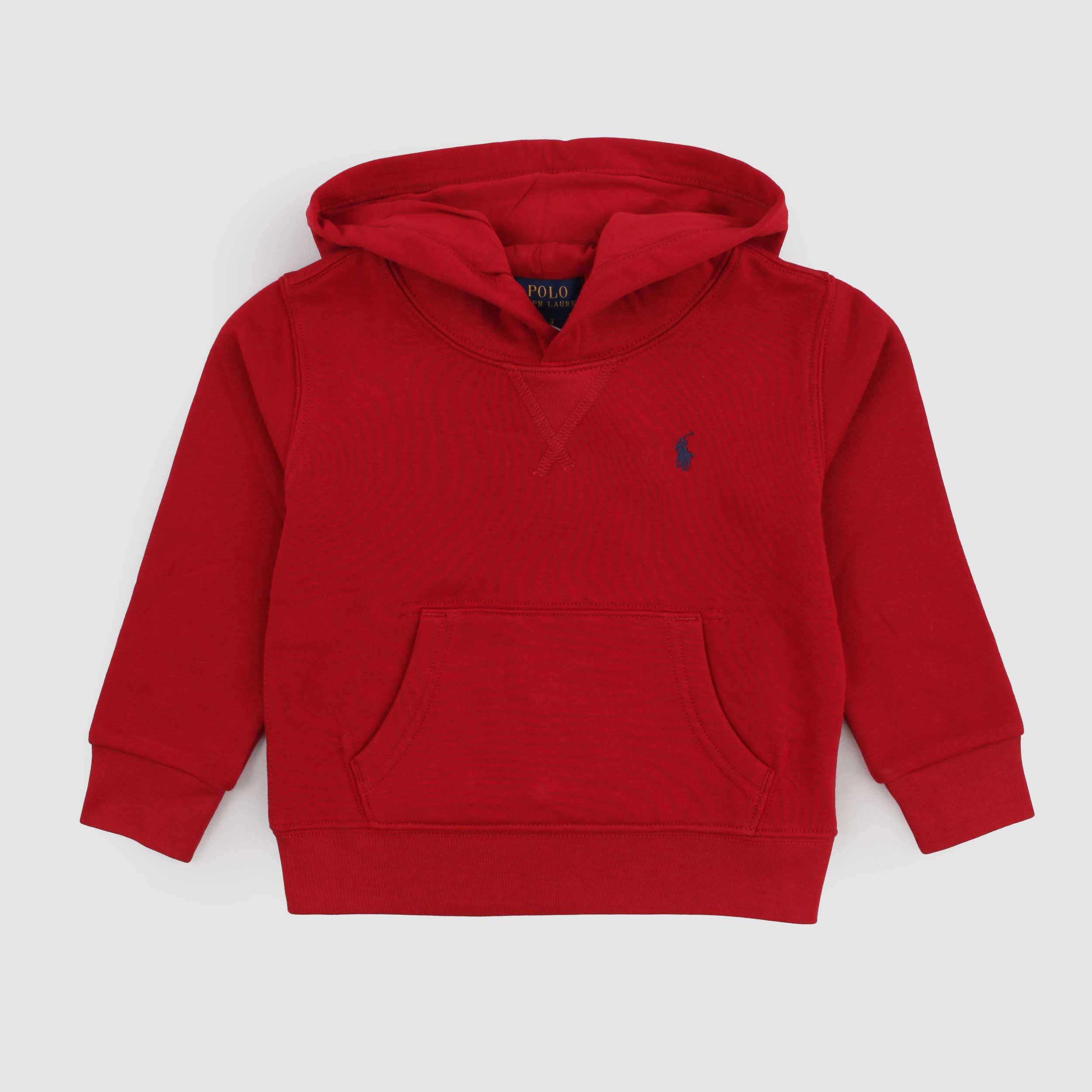Felpa Rossa con Cappuccio e Logo Ricamato By RALPH LAUREN