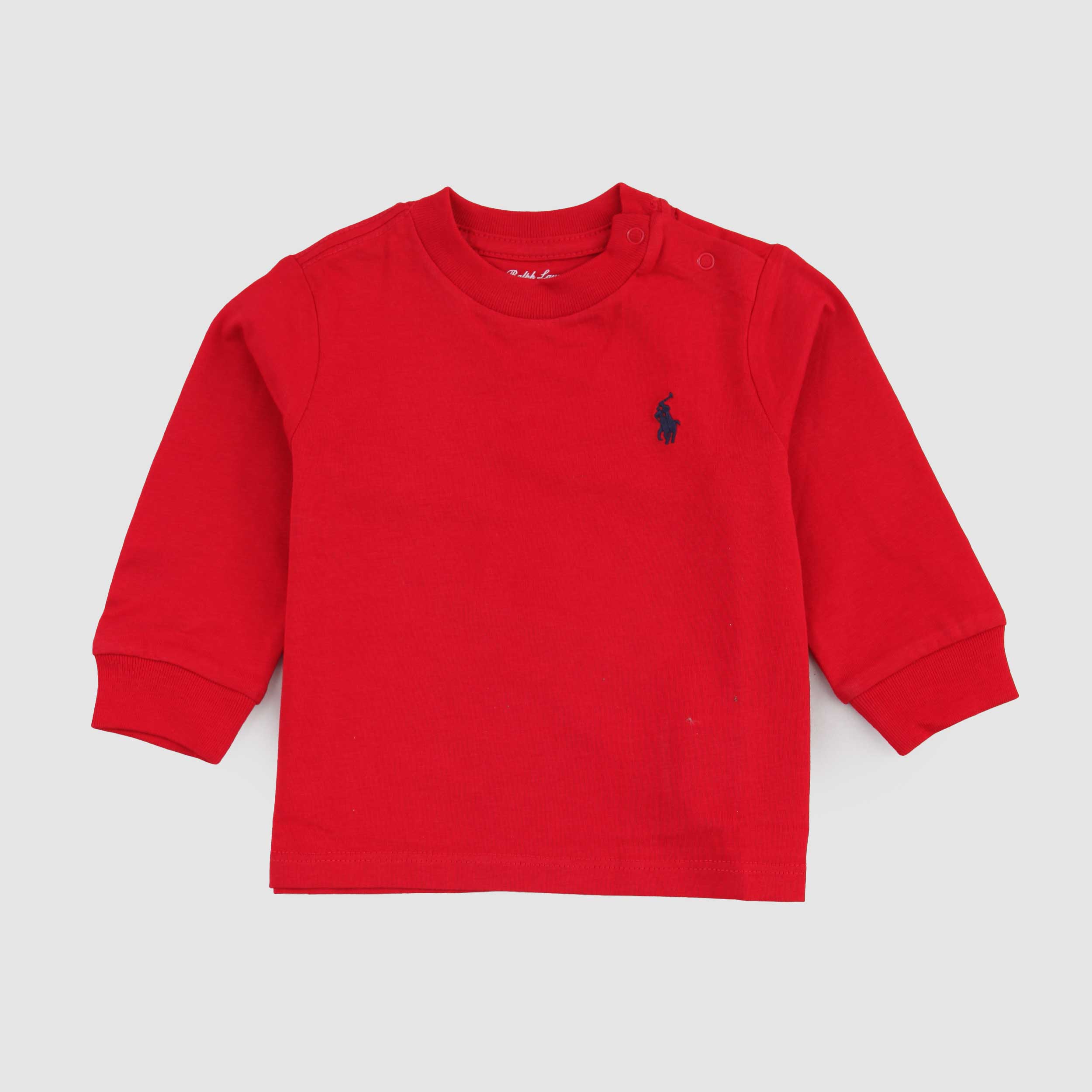T-shirt Rossa a Manica Lunga Firmata RALPH LAUREN