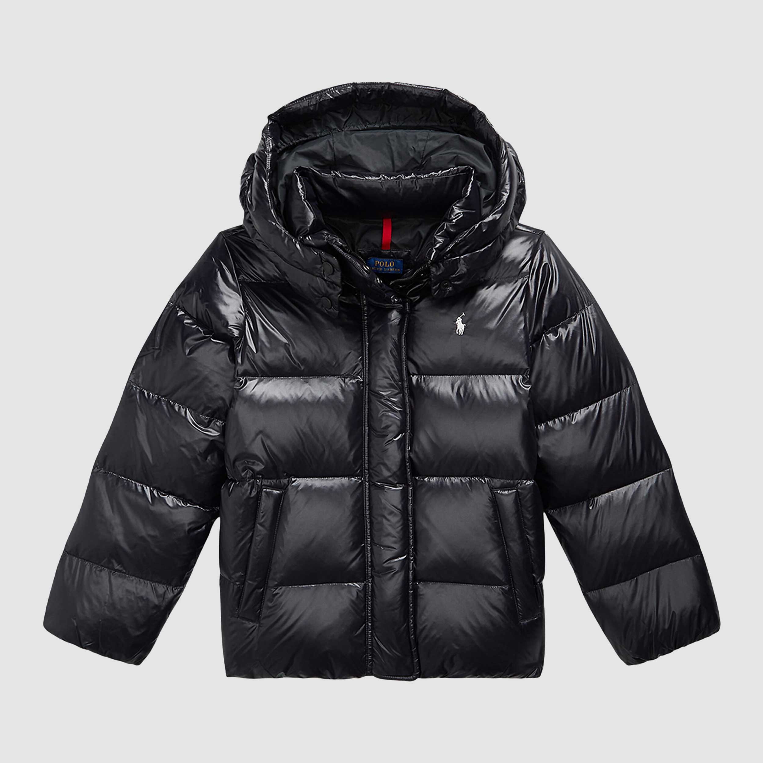 Giubbino Nero Lucido per Ragazzi Firmato RALPH LAUREN