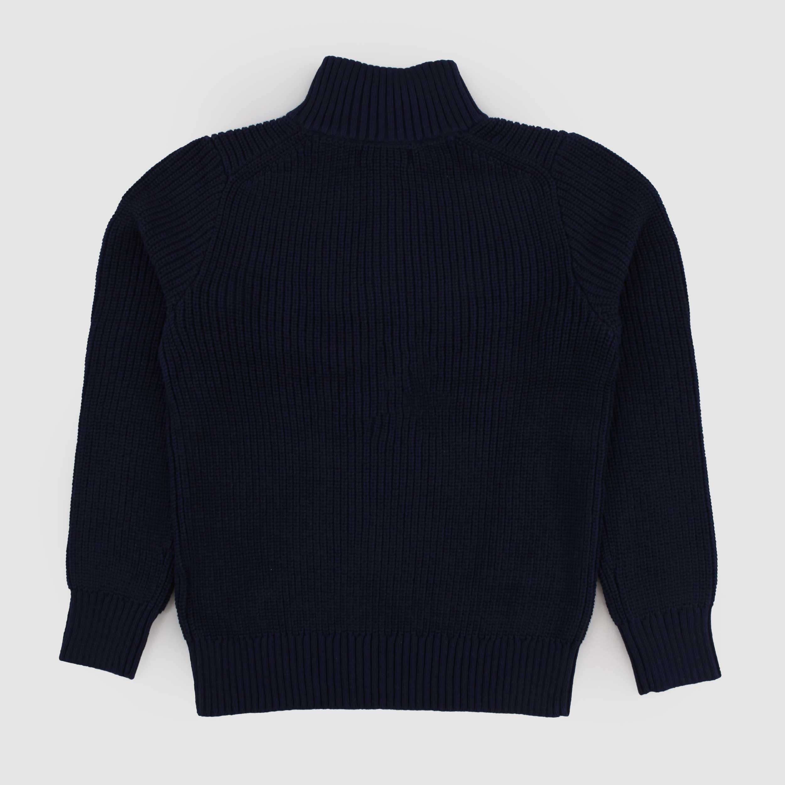 Blue Cotton Cubic Cub Collar Cardigan By RALPH LAUREN
