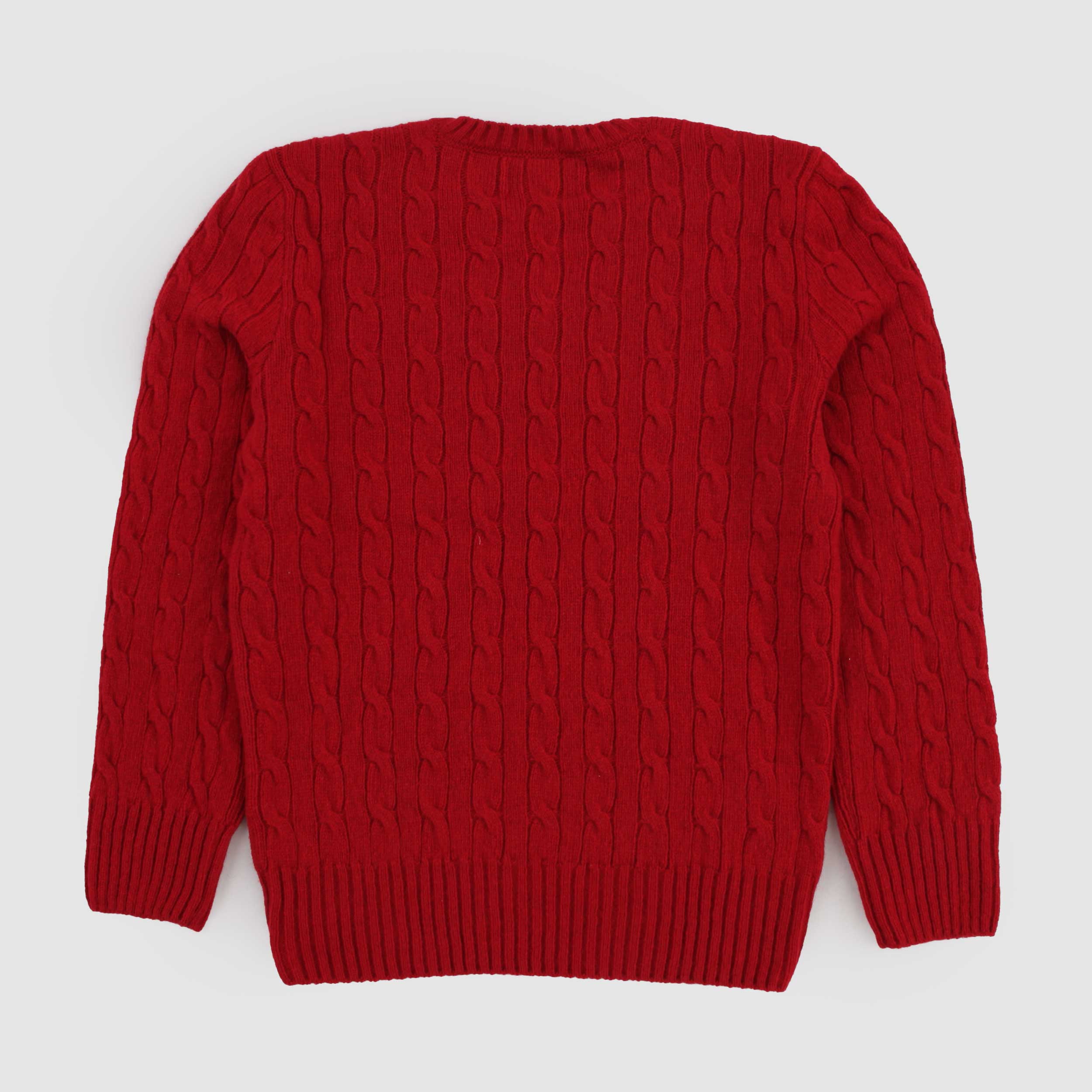 Red Braided Knitted T-Shirt By RALPH LAUREN