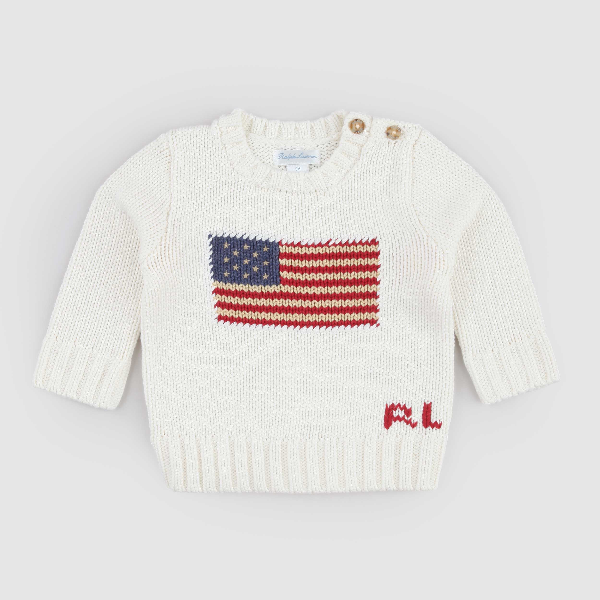 RALPH LAUREN Off-the-Shoulder Milk Sweater