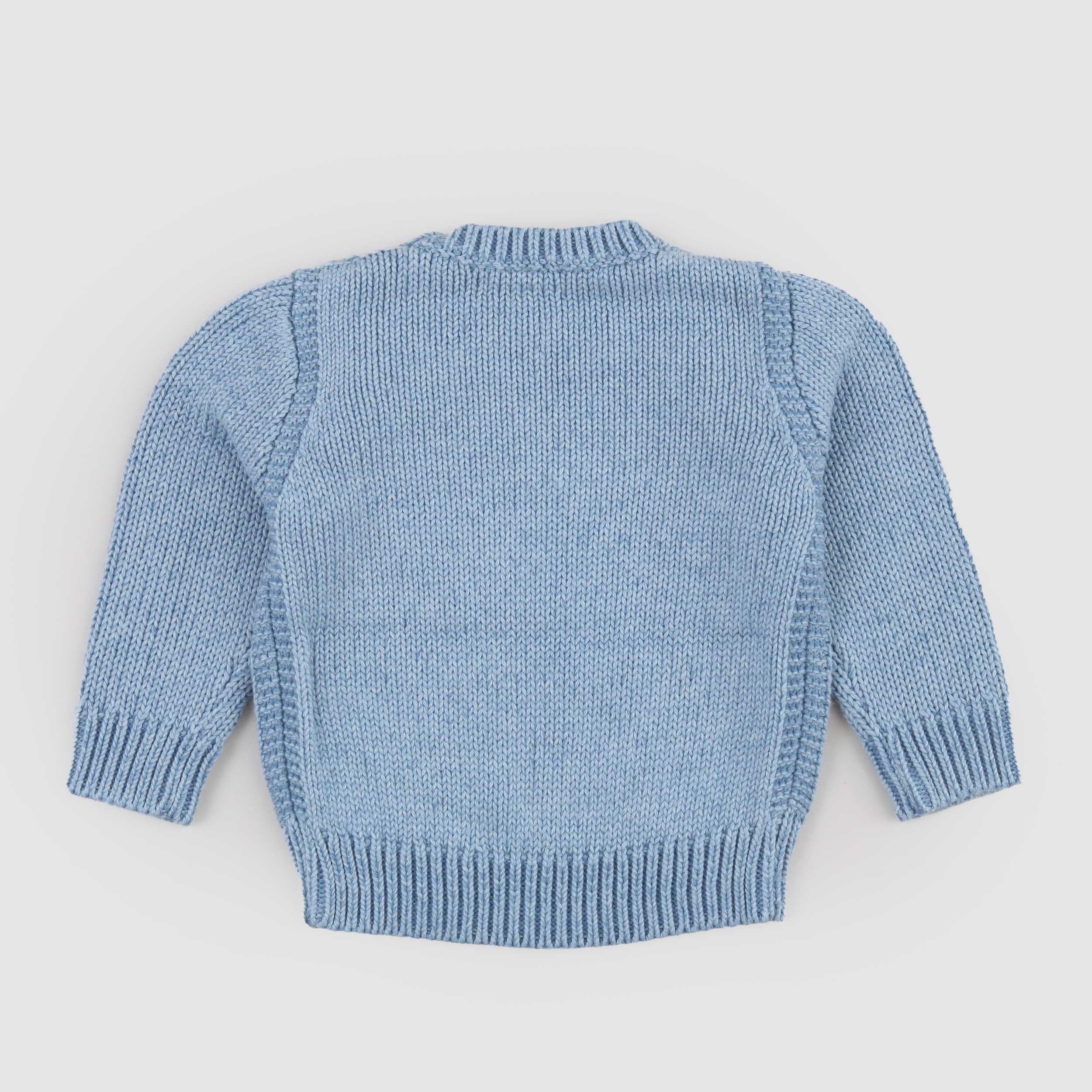 Maglia Celeste con Bottoni sulle Spalle Firmata RALPH LAUREN