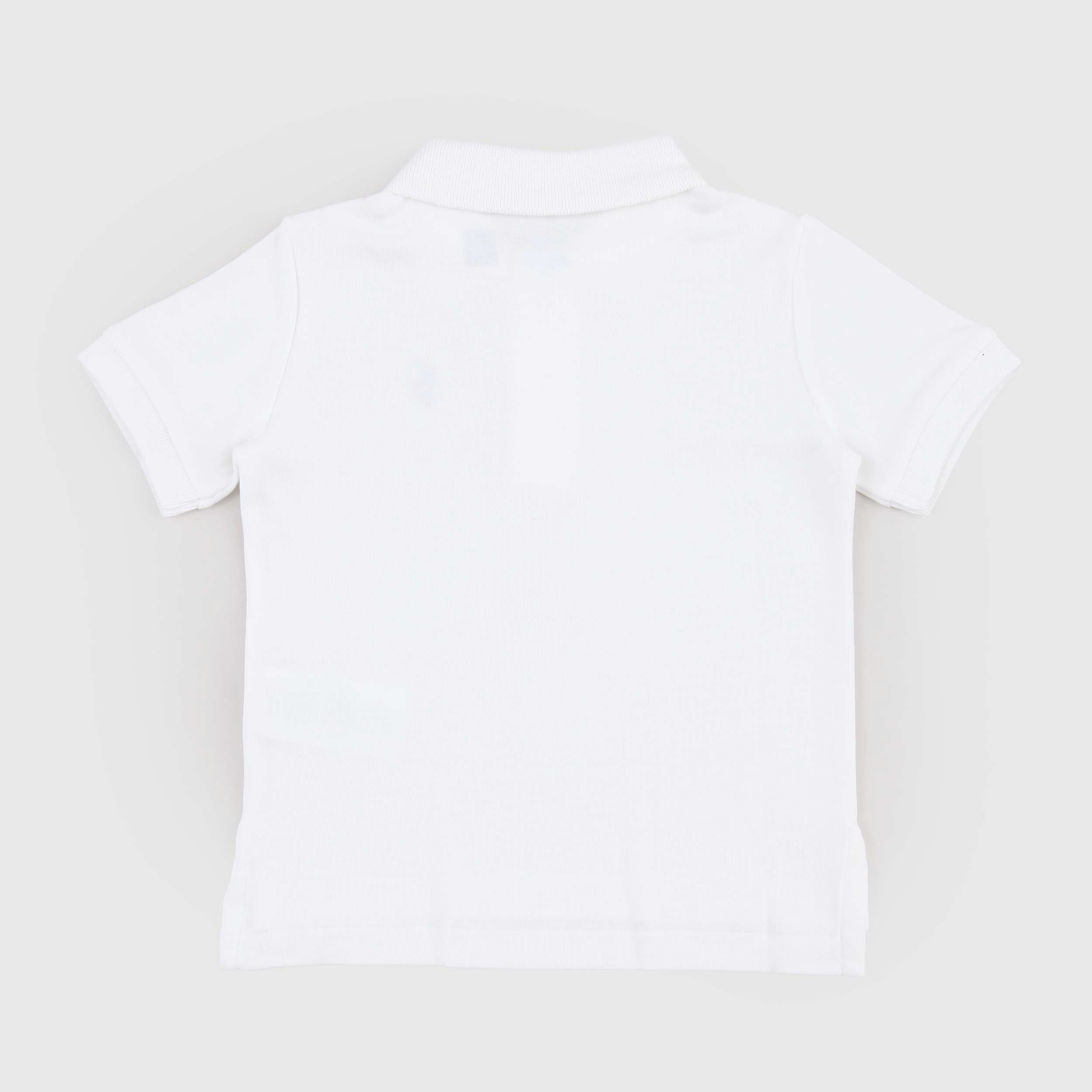 T-shirt Bianca con Bottoni Madreperla Firmata RALPH LAUREN