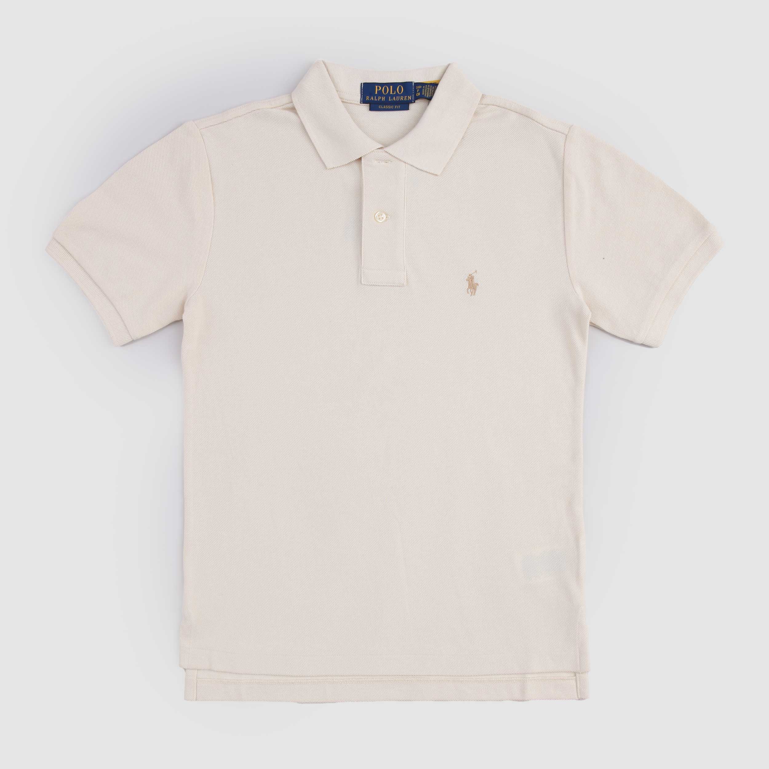 Polo Beige con Logo Ricamato Firmata RALPH LAUREN