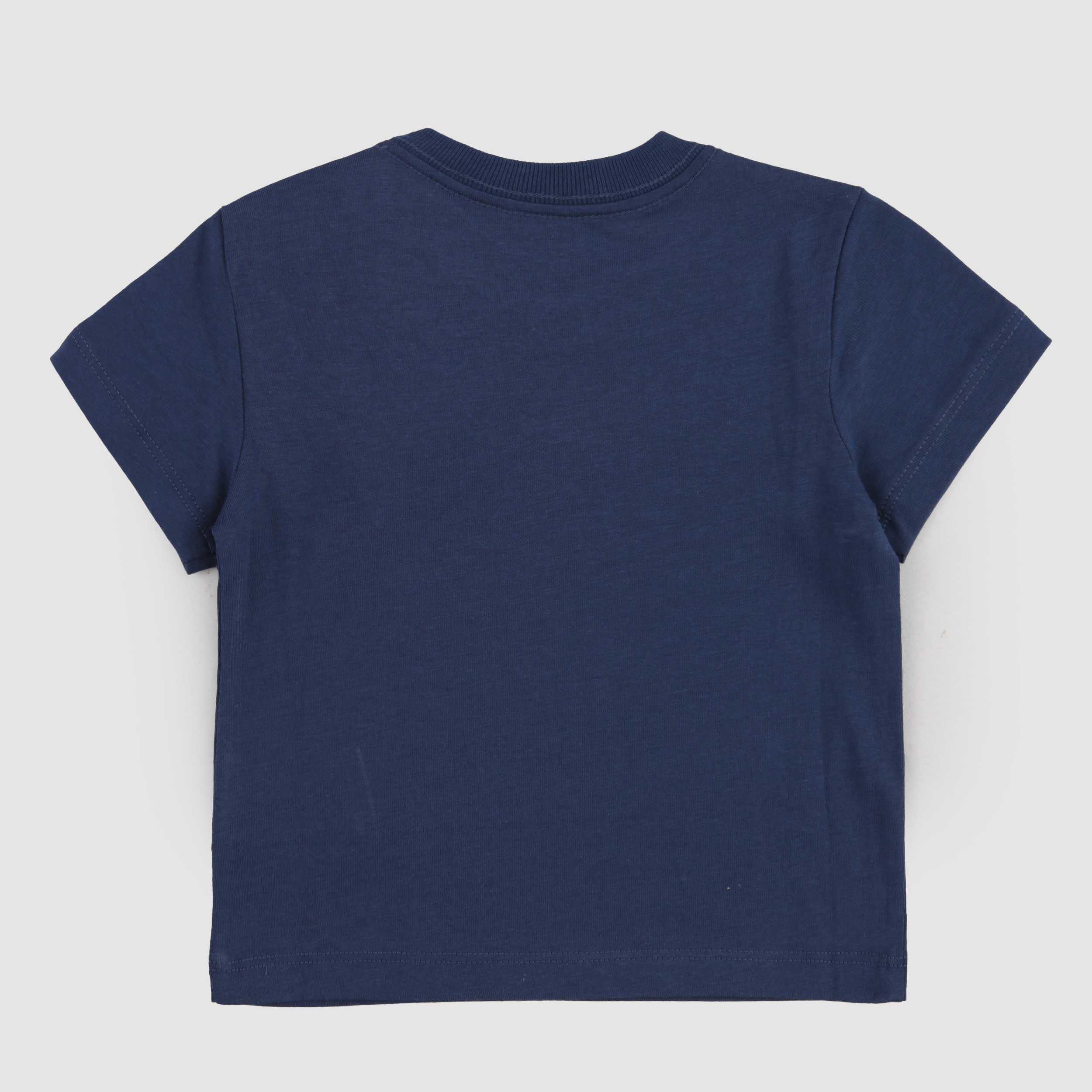 T-shirt Blu Girocollo a Mezza Manica per Neonato by RALPH LAUREN
