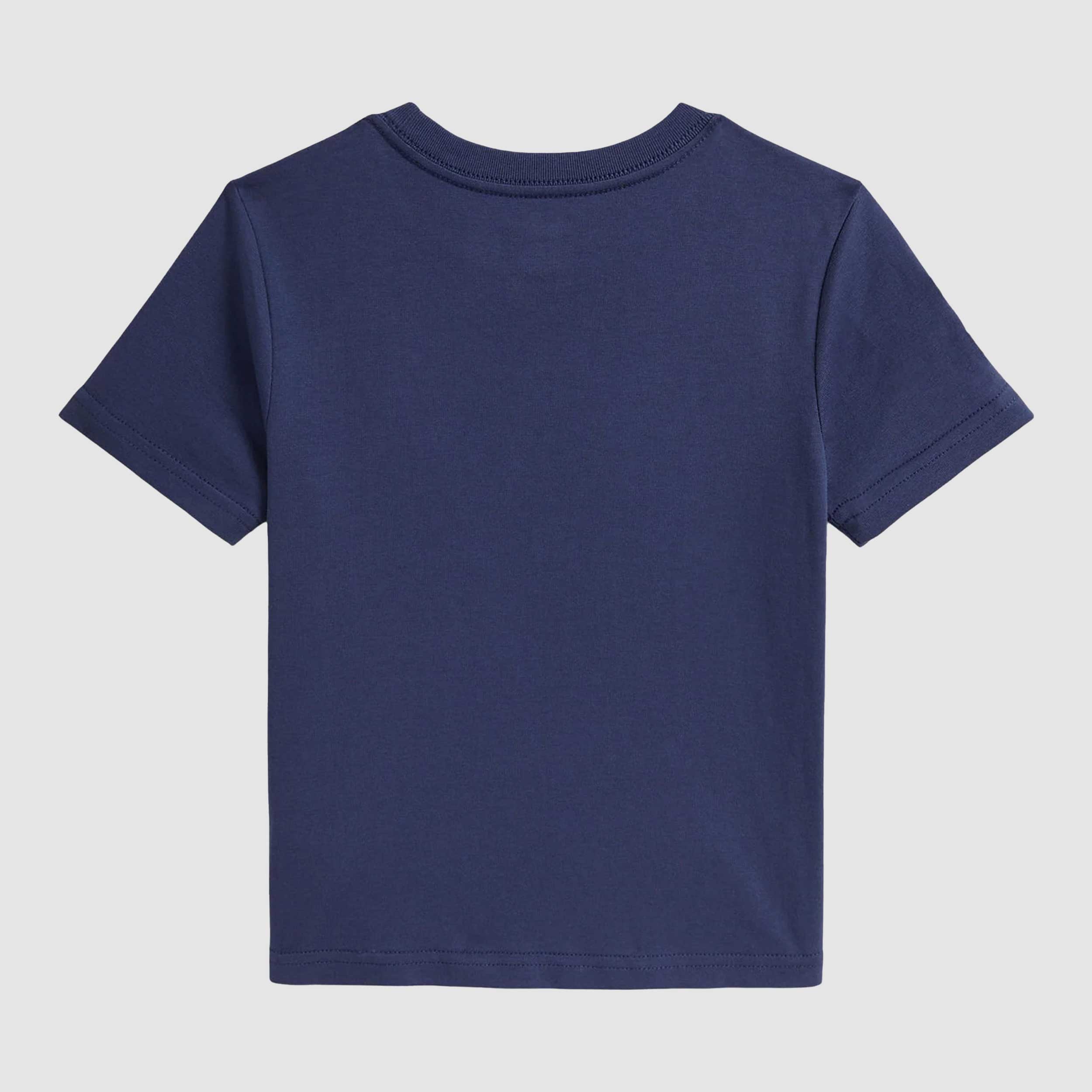 T-shirt Blu con Ricamo Big Pony Firmata RALPH LAUREN