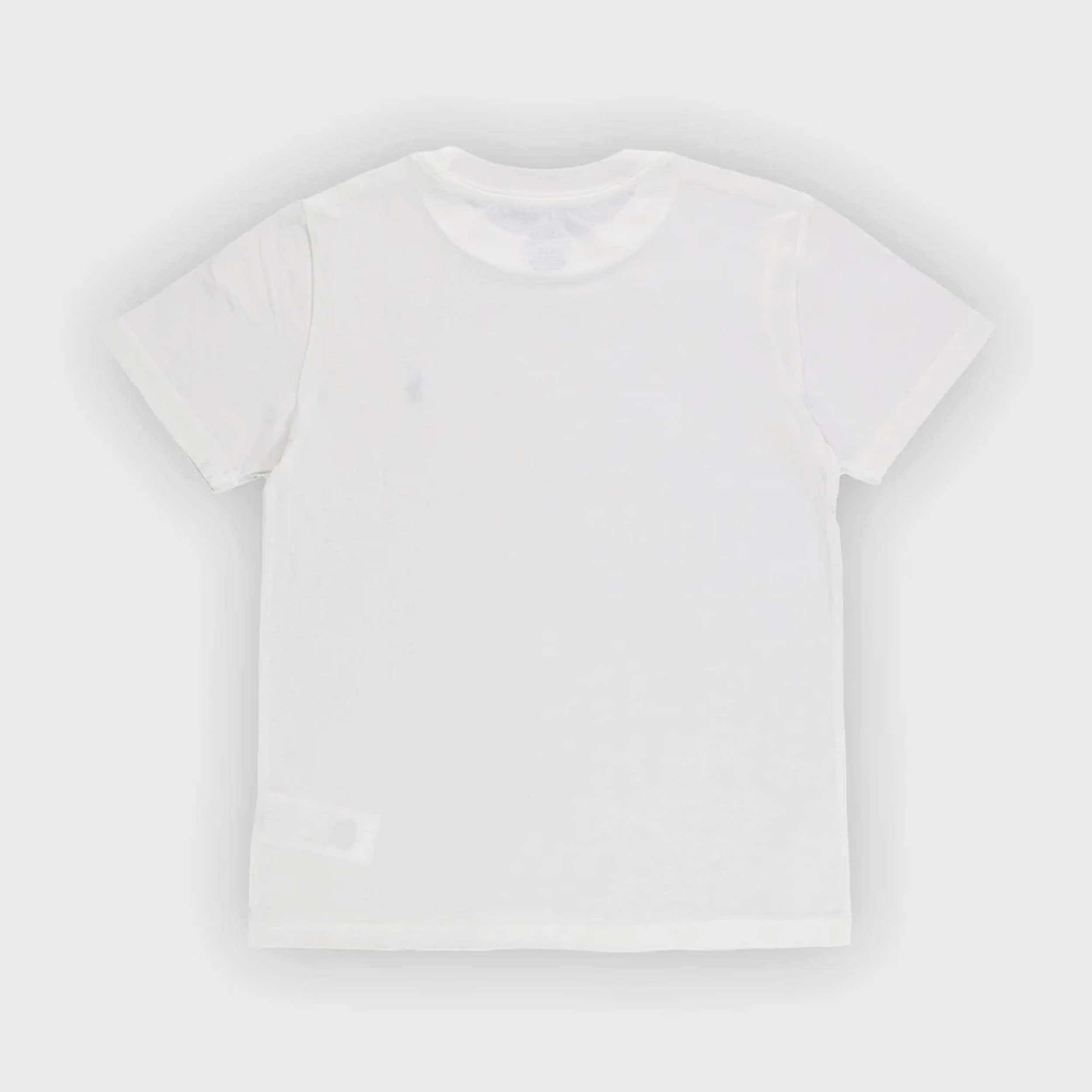 T-shirt Bianca con Bottoni Firmata RALPH LAUREN