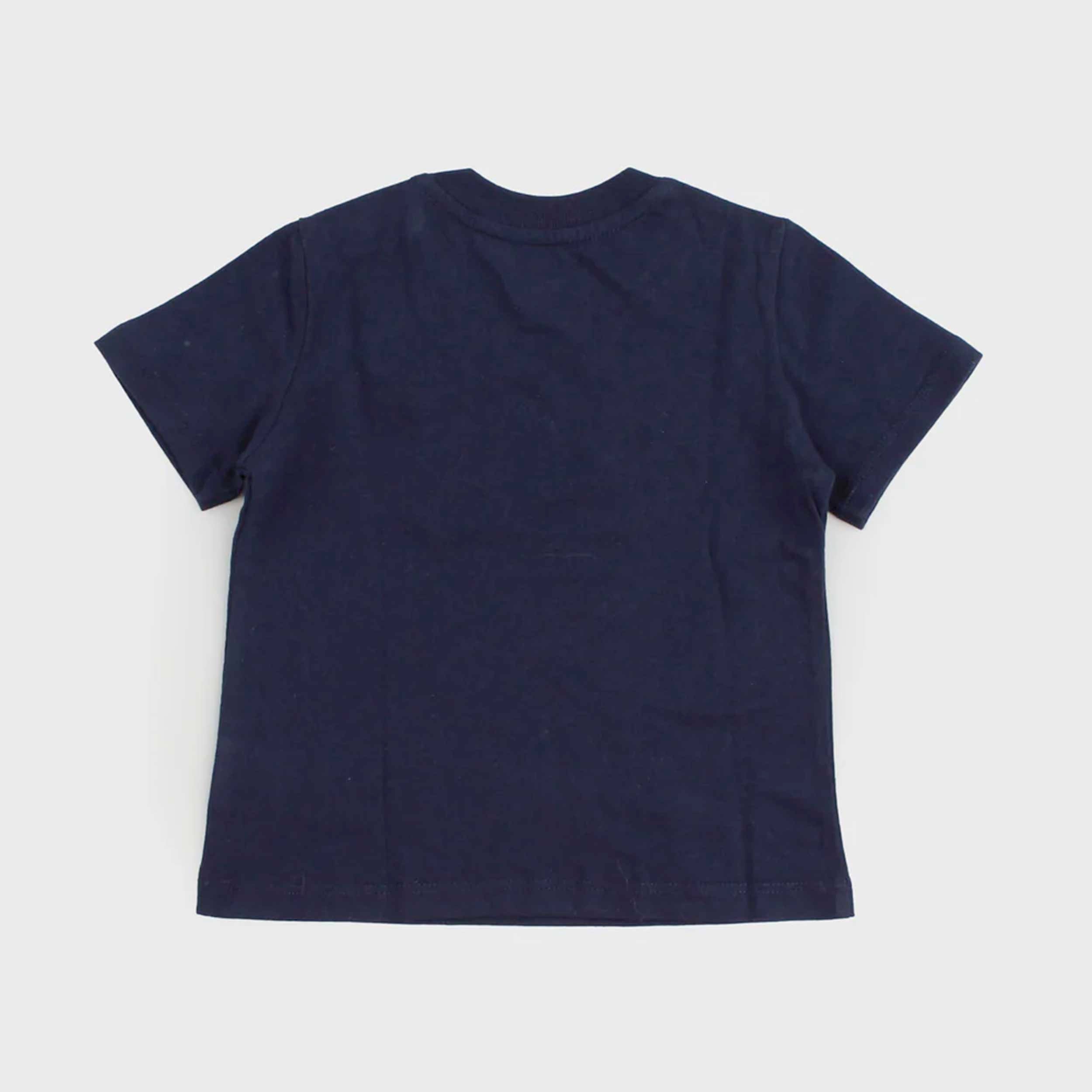 T-shirt Blu con Bottoni Firmata RALPH LAUREN