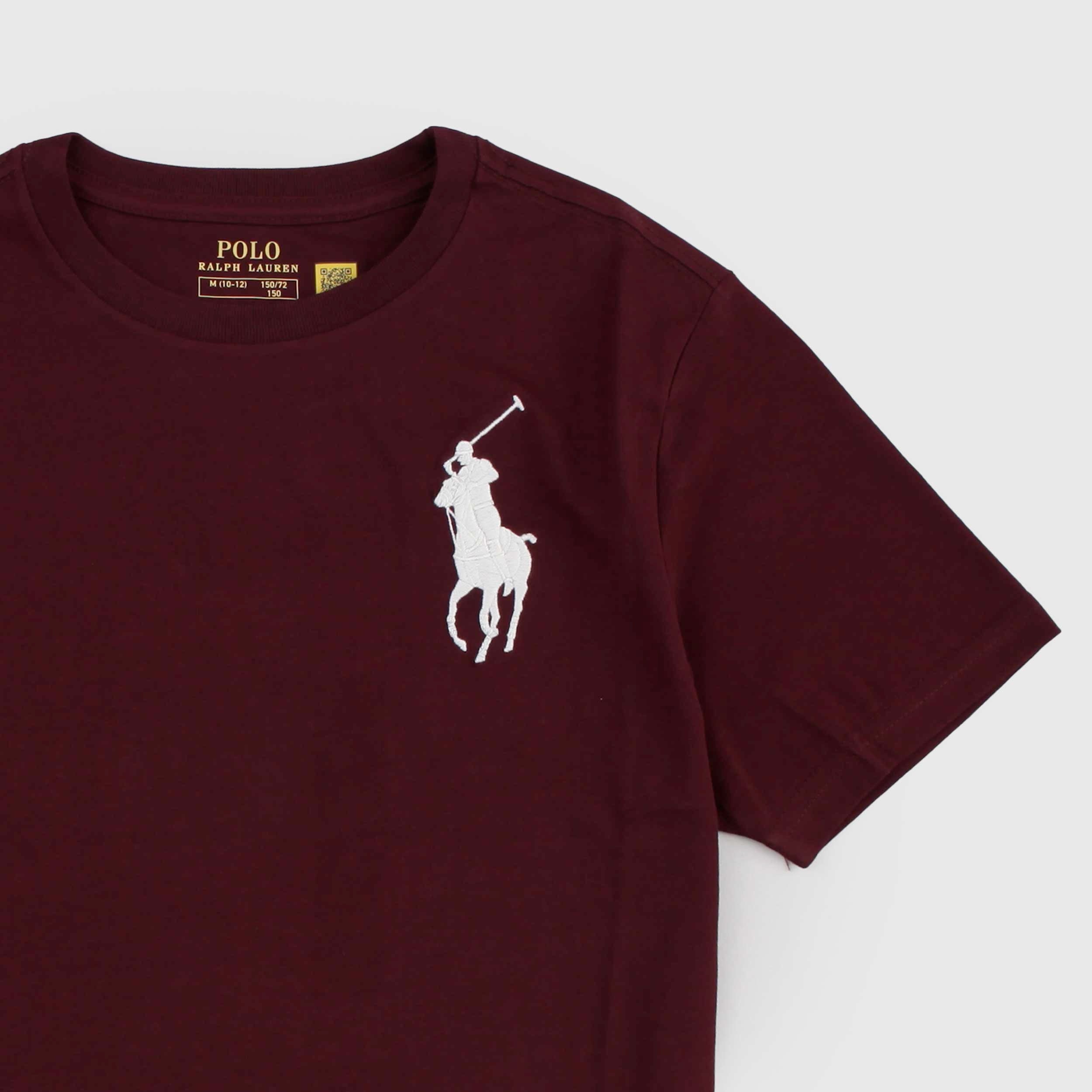 Vinaccio T-shirt with White Embroidery By RALPH LAUREN