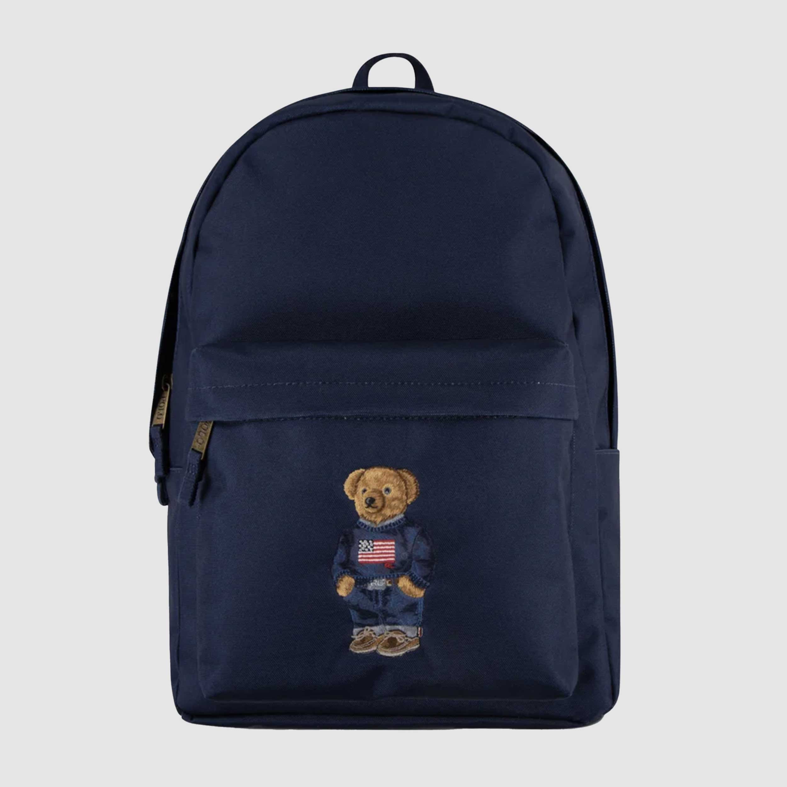 Zaino Blu con Ricamo Logo Firmato RALPH LAUREN