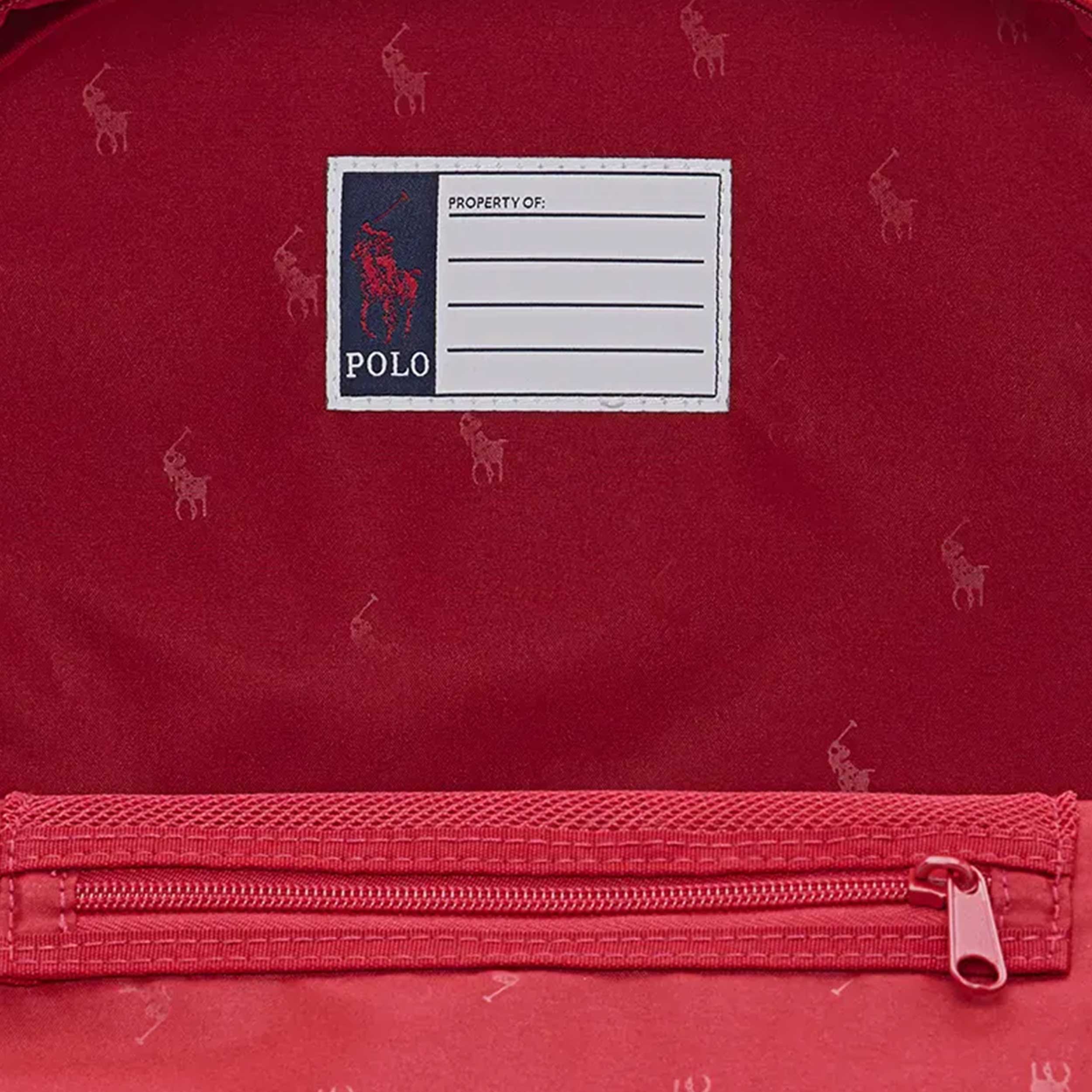 Borsone Rosso con Stemma Blu Firmato RALPH LAUREN