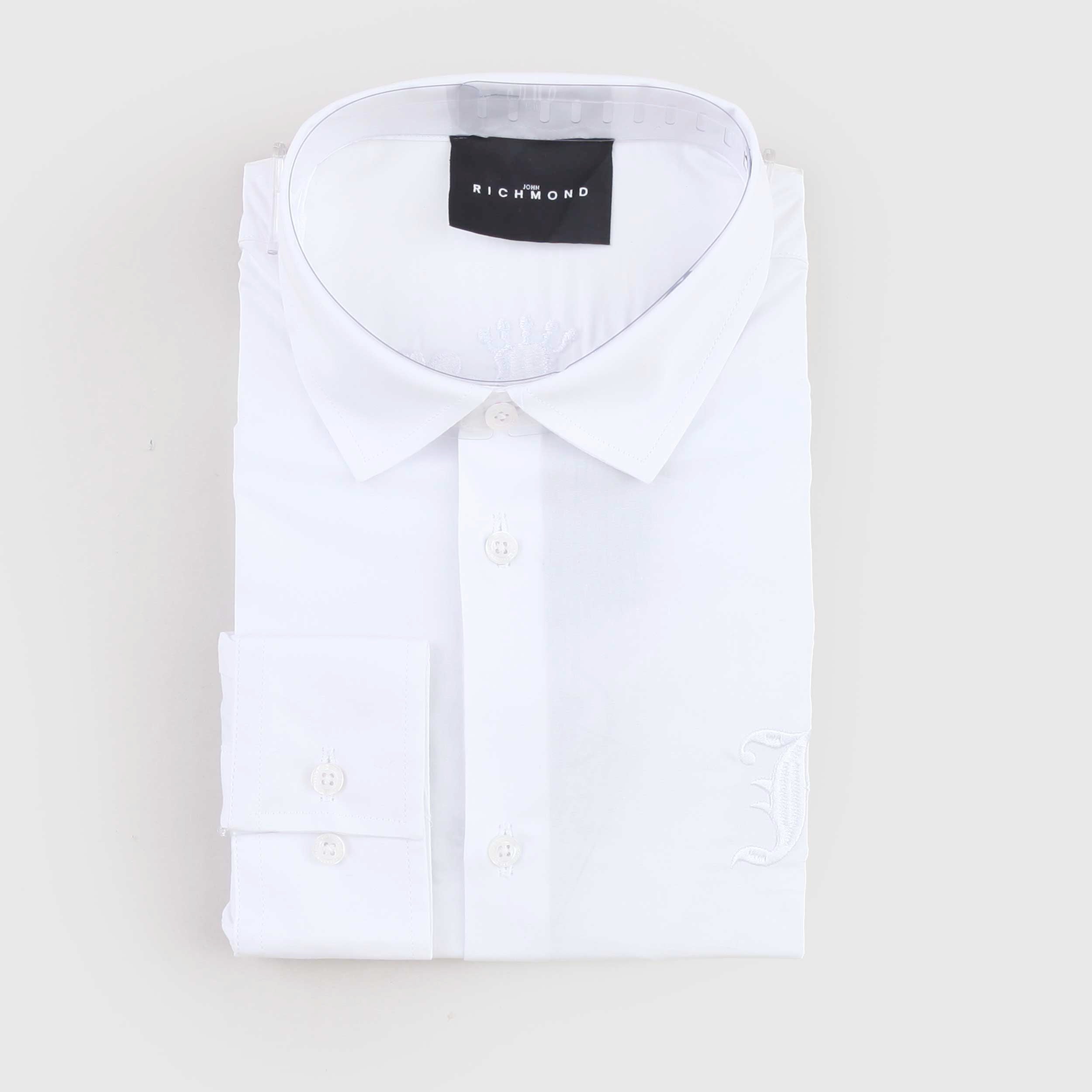 Camicia Bianca con Logo Rilievo By JOHN RICHMOND