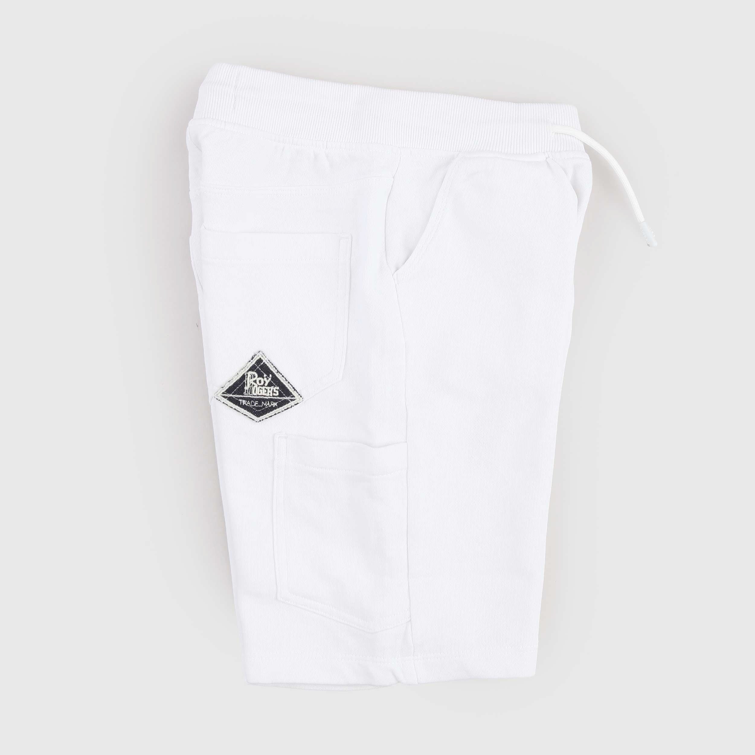 White Bermuda Shorts with Black ROY ROGERS Tag