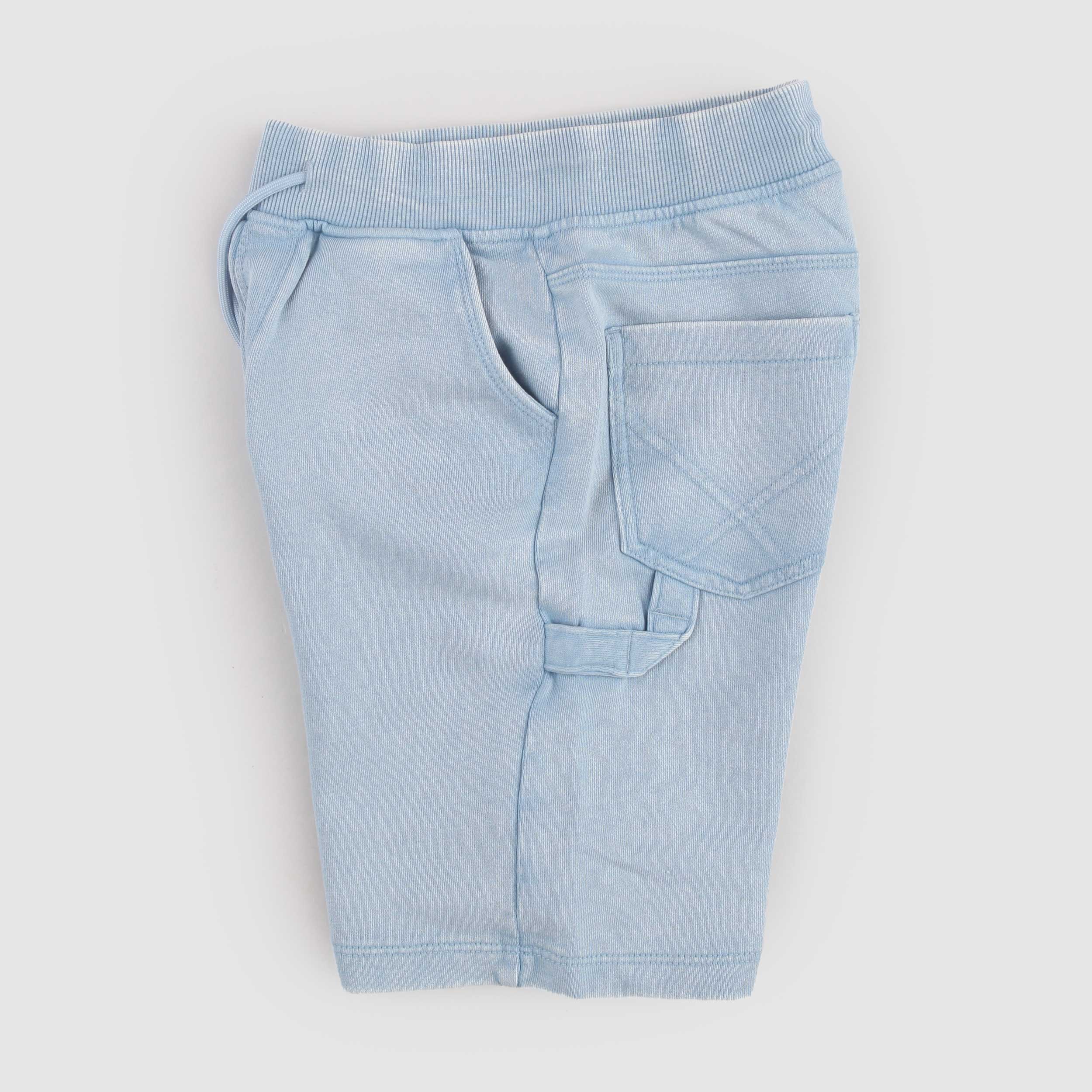 Sky Blue Bermuda Shorts with Slanted Pockets by ROY ROGERS