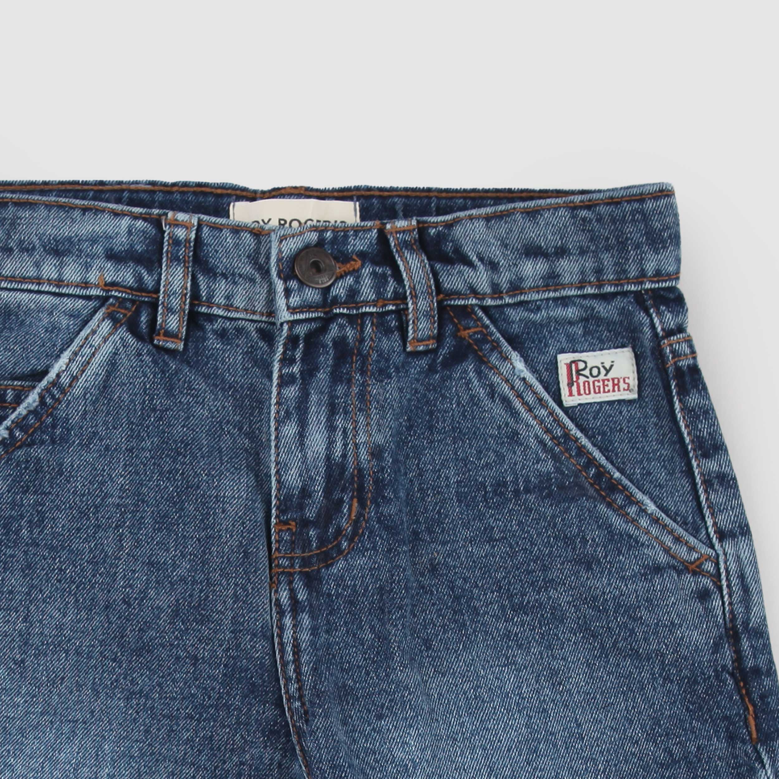 Bermuda Blu con Targhetta Color Cuoio Firmato ROY ROGERS
