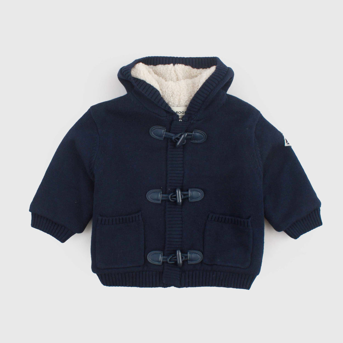 Blue Cotton and Sherpa Jacket for Baby by ROY ROGERS