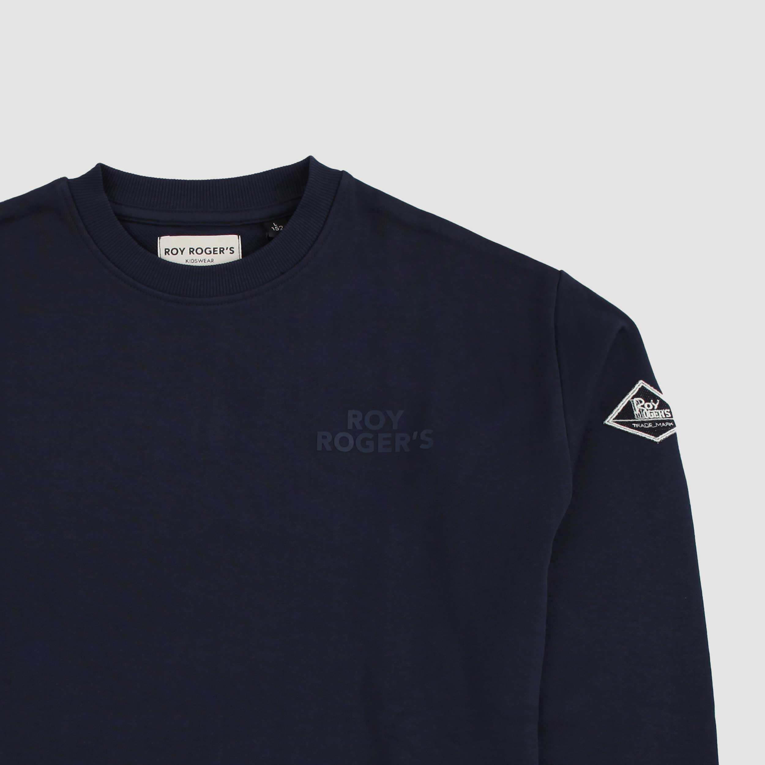 Felpa Blu con Logo e Toppa per Ragazzo by ROY ROGERS