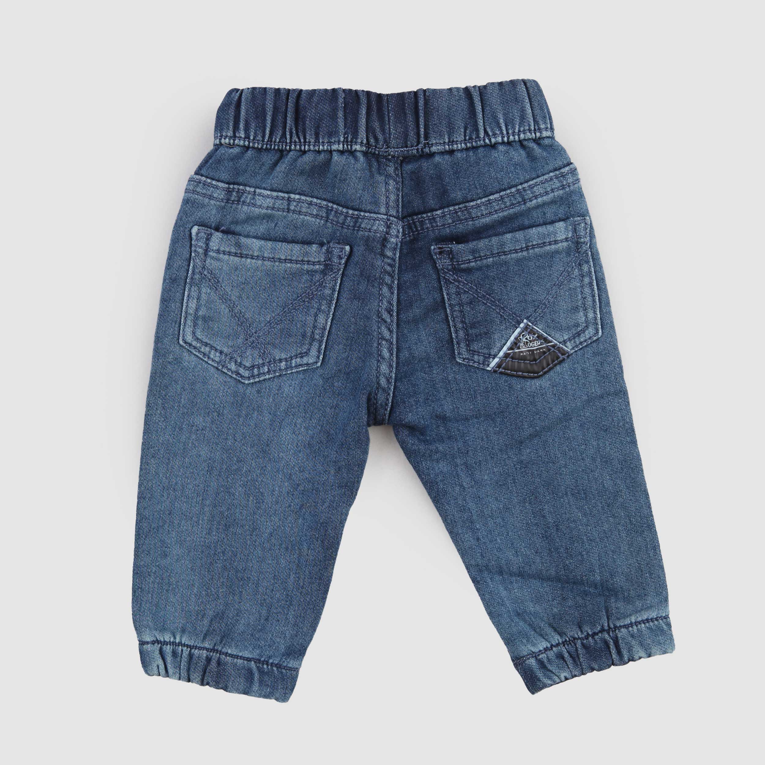 Jeans con Elastico in Vita e Coulisse per Neonato by ROY ROGERS