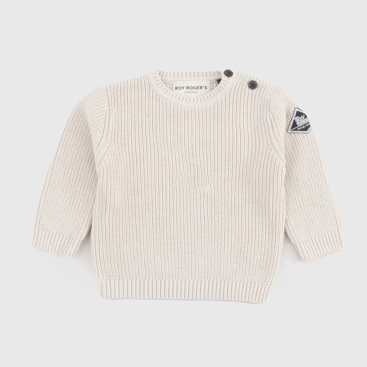 Beige Cotton and Wool Baby T-Shirt by ROY ROGER'S