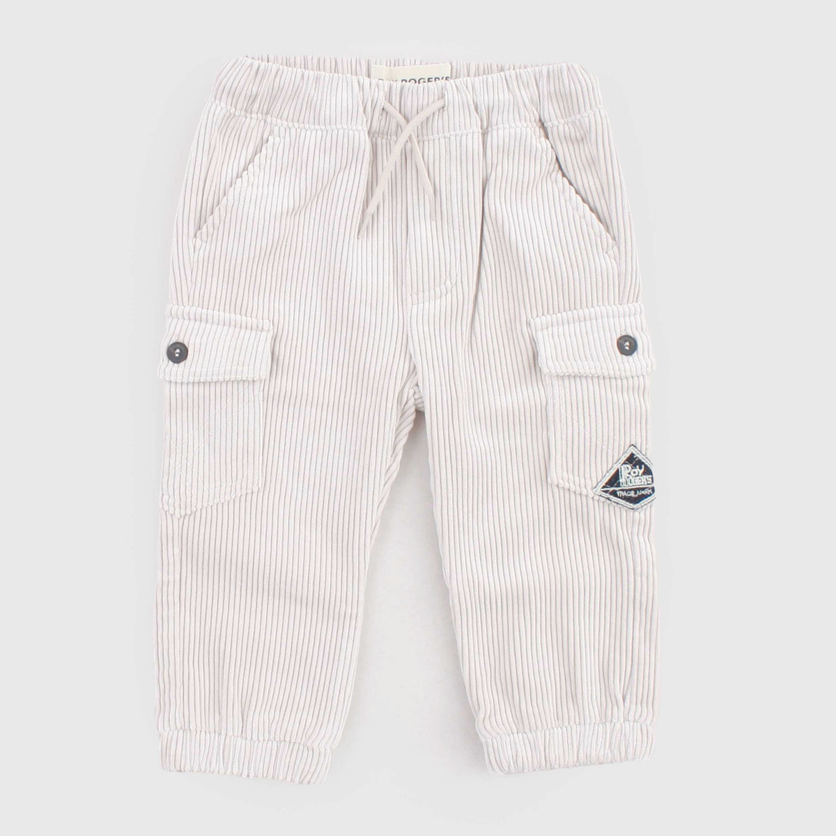 Beige Velvet Trousers for Newborn by ROY ROGER'S