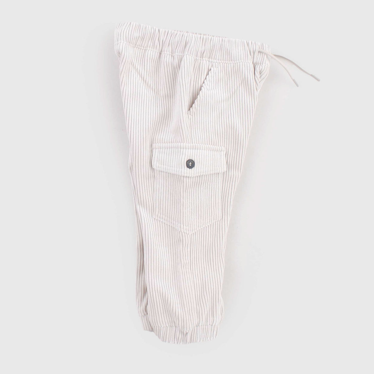 Beige Velvet Trousers for Newborn by ROY ROGER'S