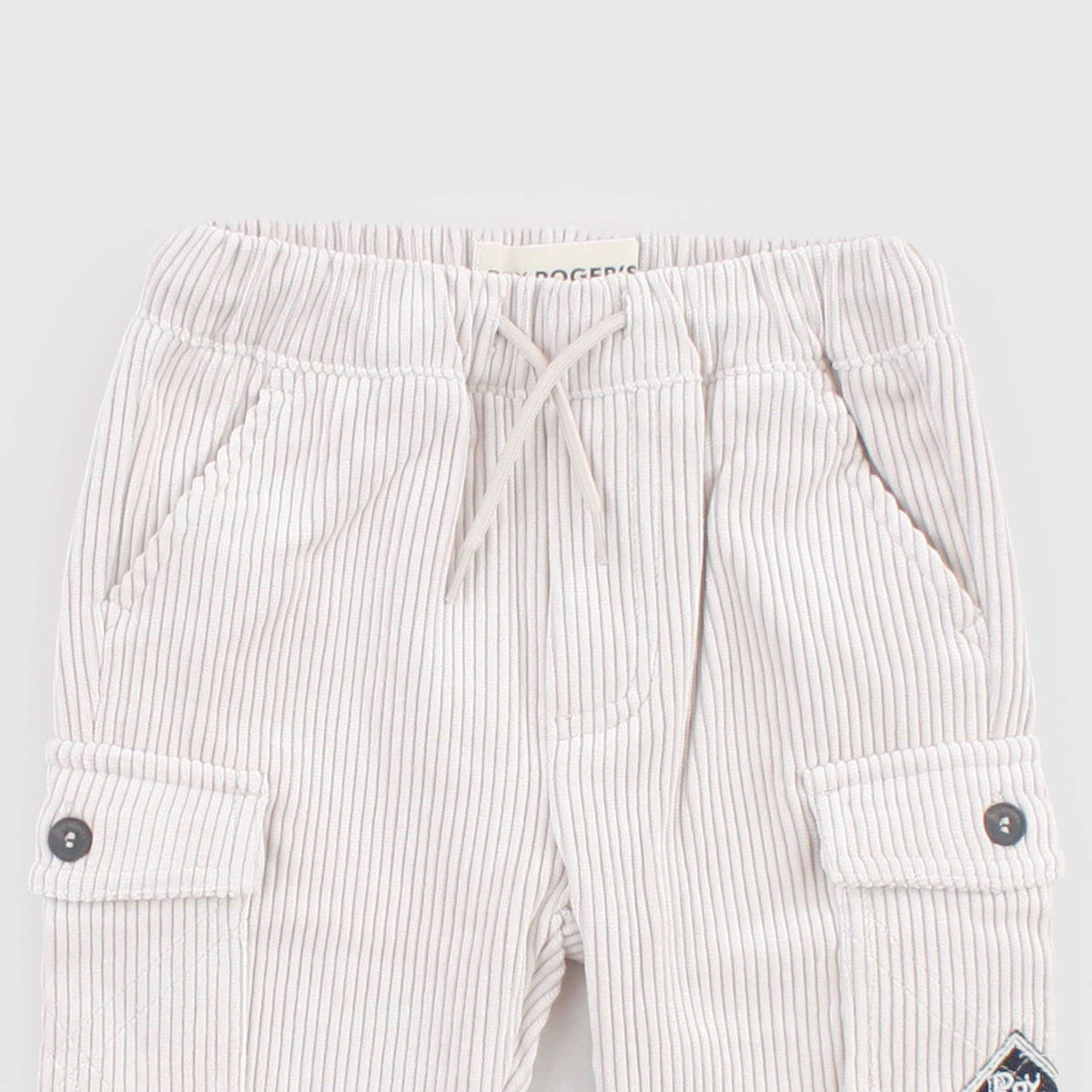 Beige Velvet Trousers for Newborn by ROY ROGER'S
