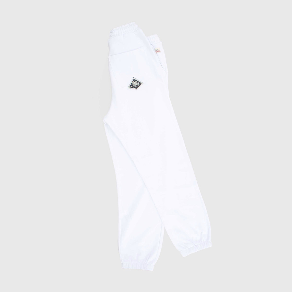 White Cotton Jumpsuit Trousers for Boys by ROY ROGER'S