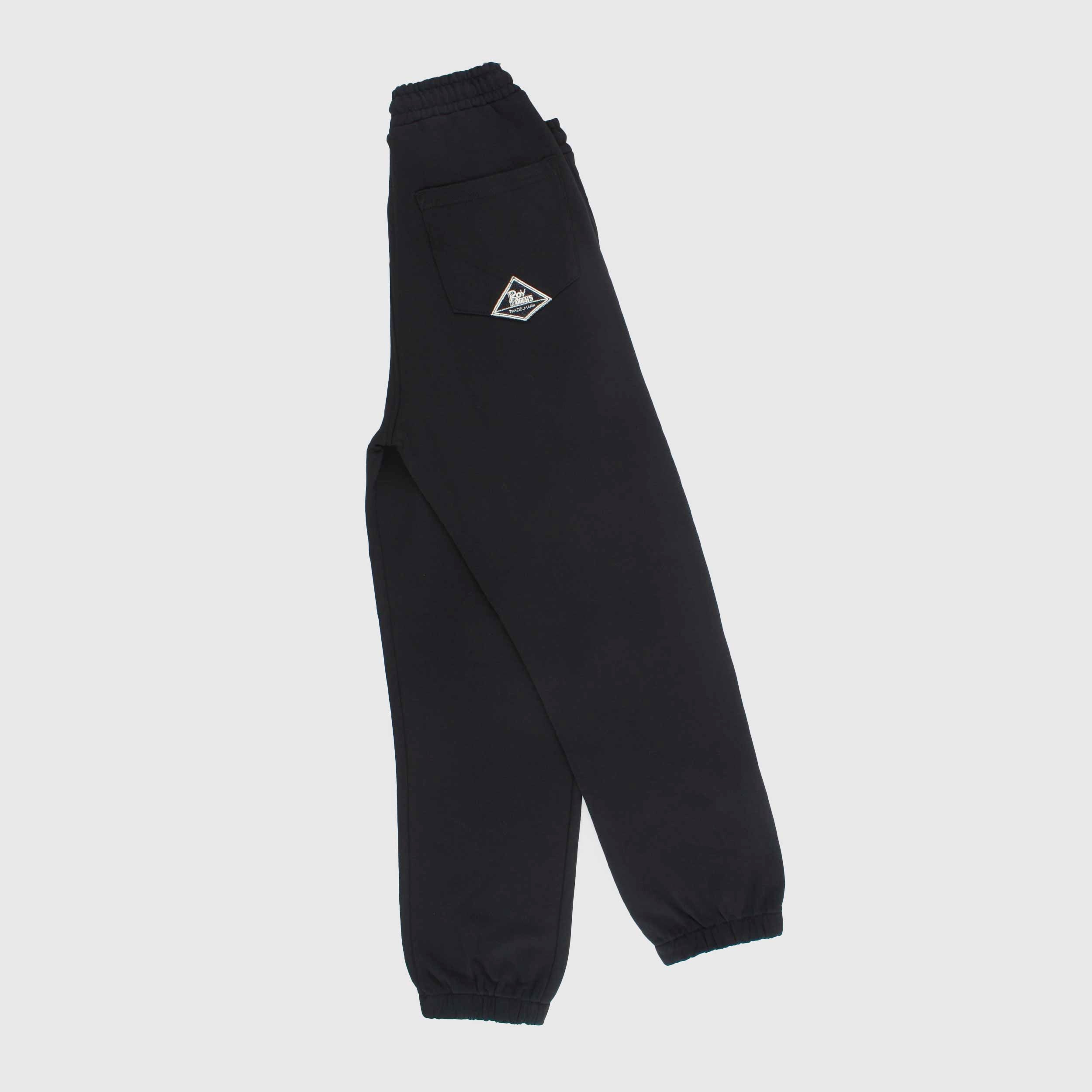 Pantalone Tuta Nero in Cotone per Ragazzo by ROY ROGERS