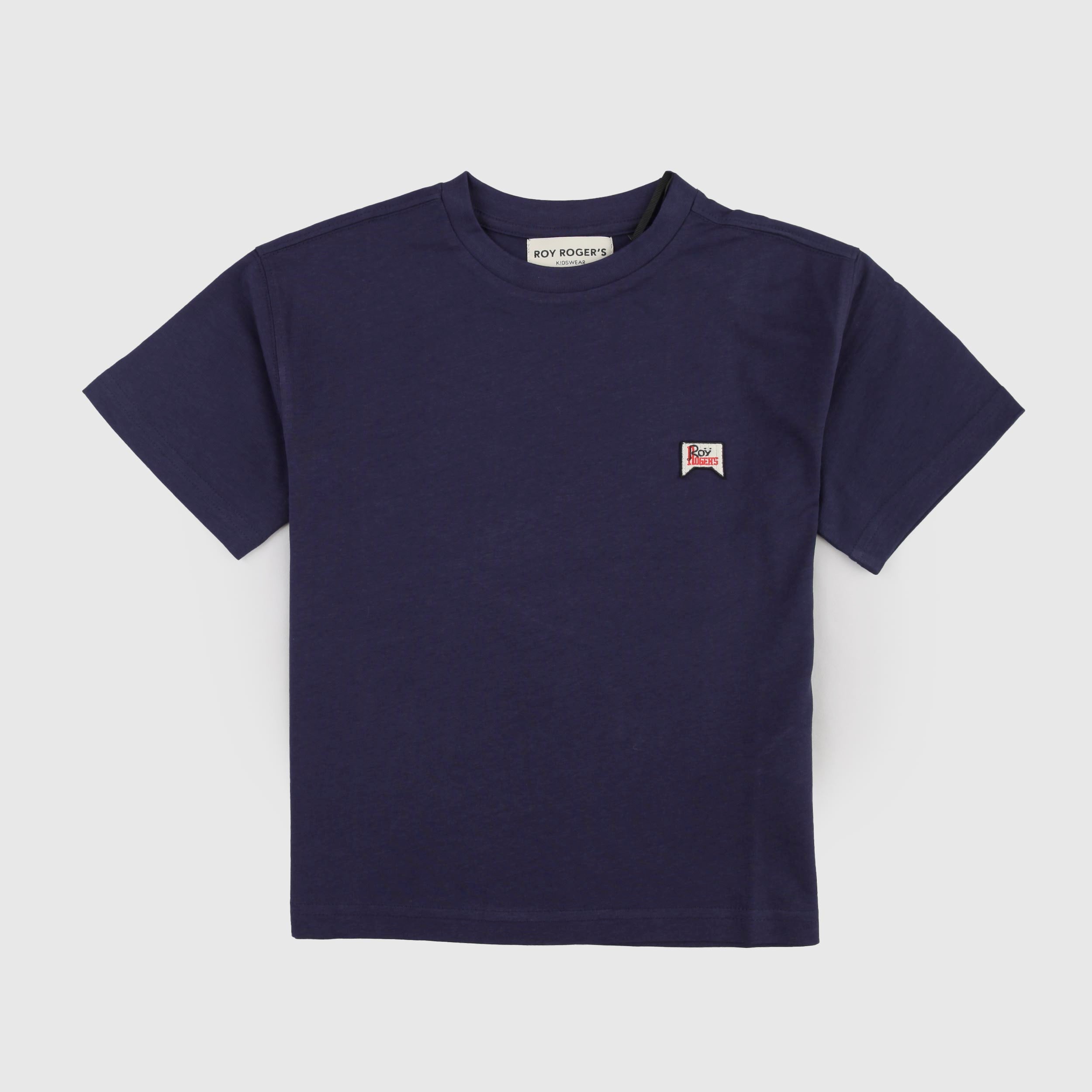 Blue T-shirt with small ROY ROGERS signature tag