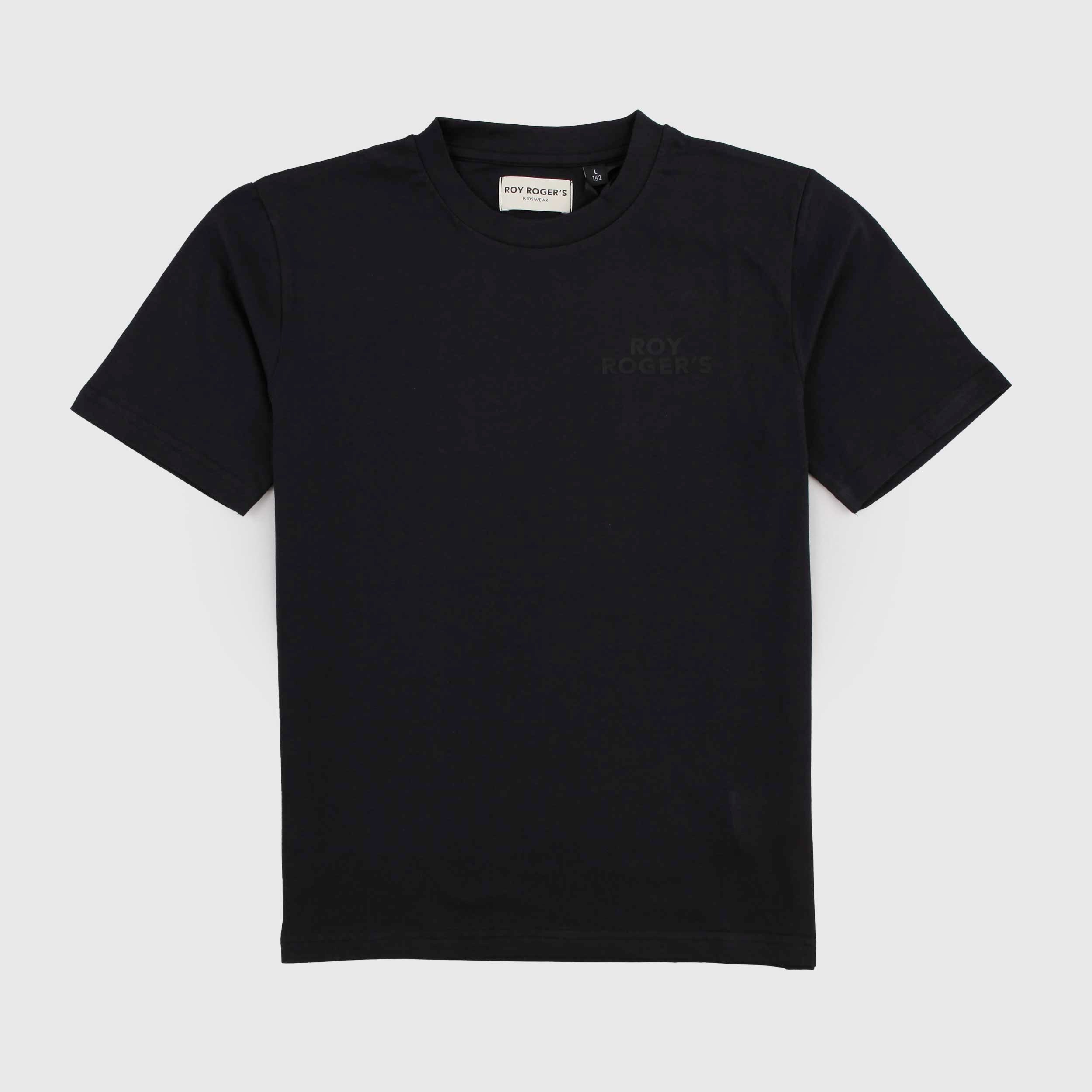 T-shirt Nera a Mezza Manica per Ragazzo Firmata ROY ROGERS