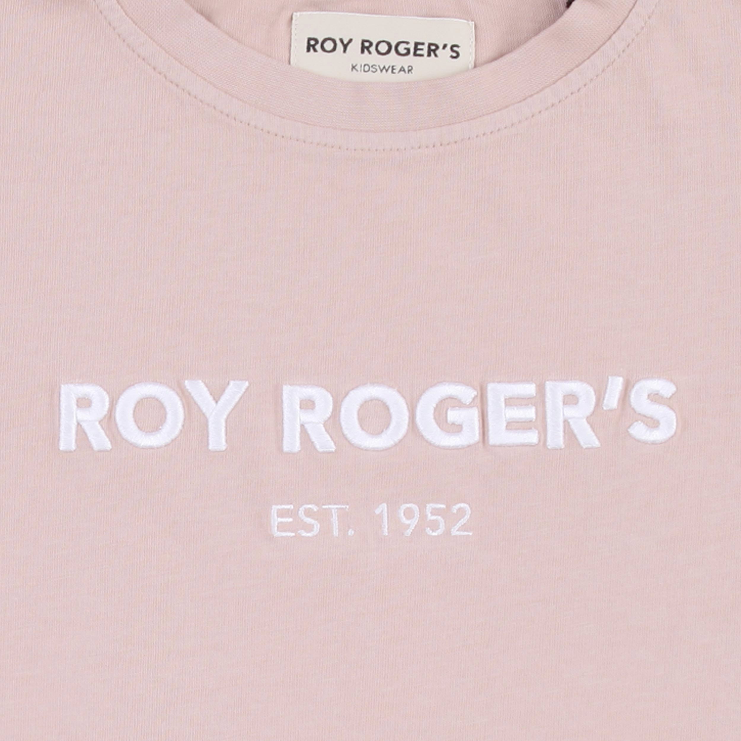Powder Pink T-Shirt with Front Print by ROY ROGERS