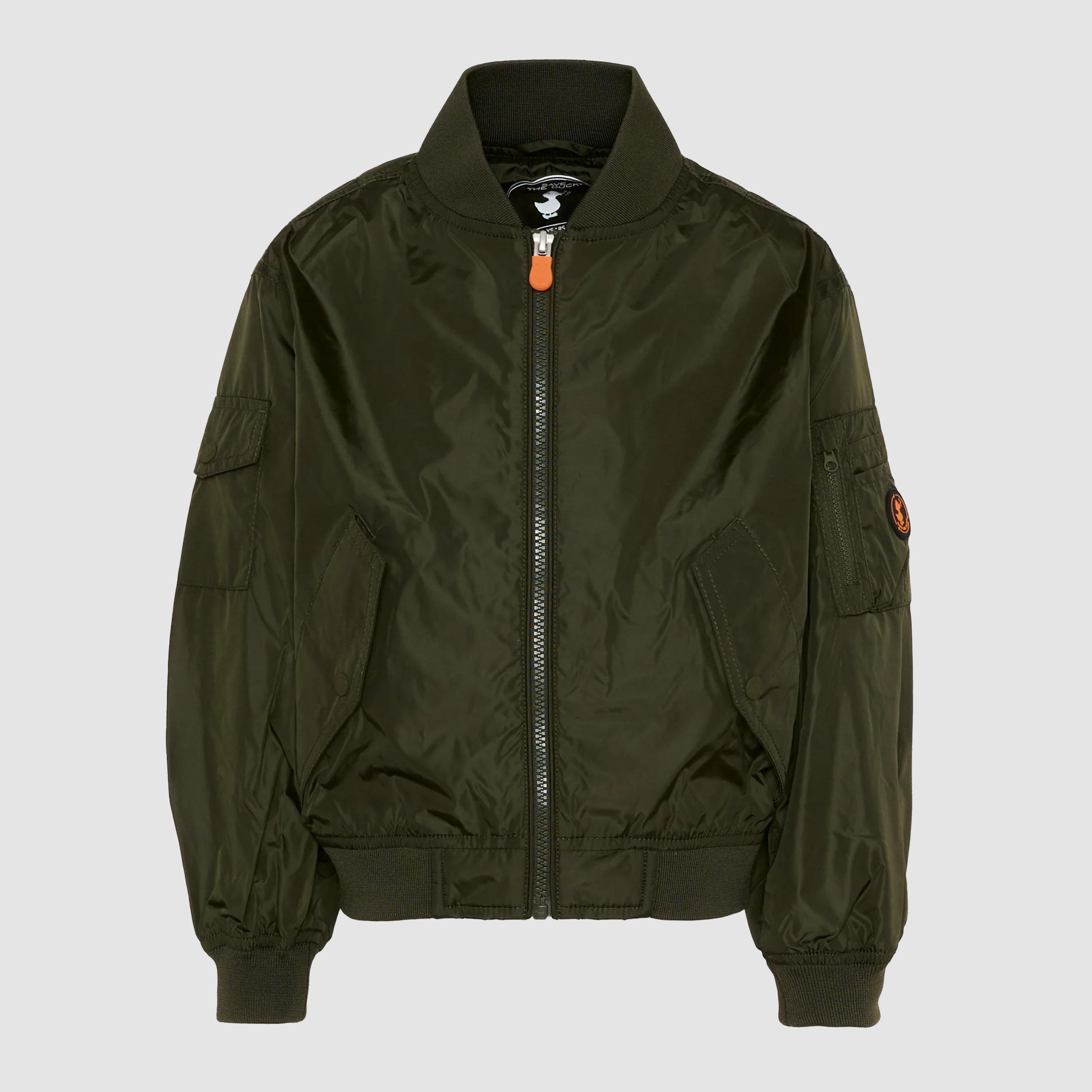 Green Bomber Jacket Bax in Lightweight Fabric by SAVE THE DUCK