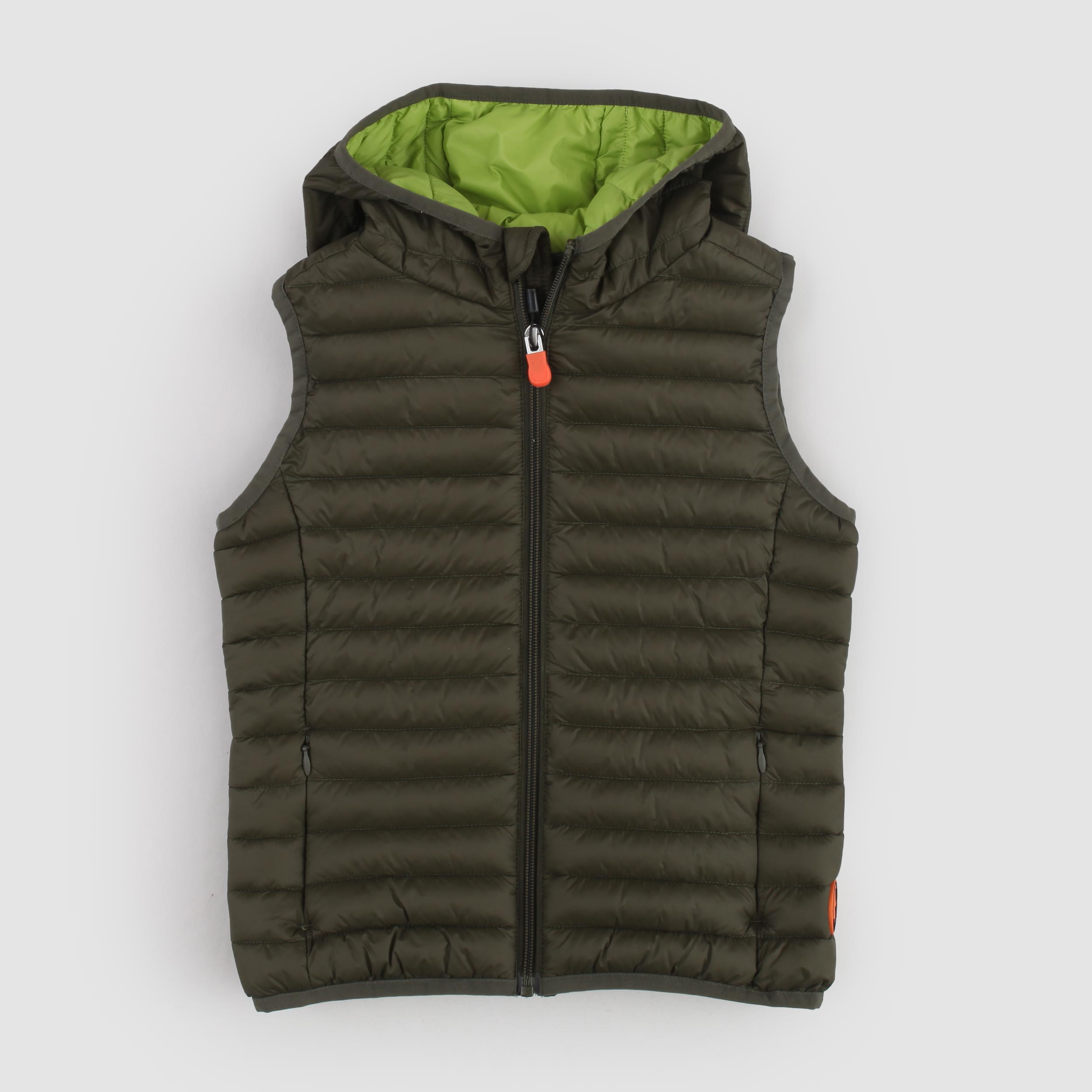 SAVE THE DUCK Cupid Green Gilet with Contrast Lining