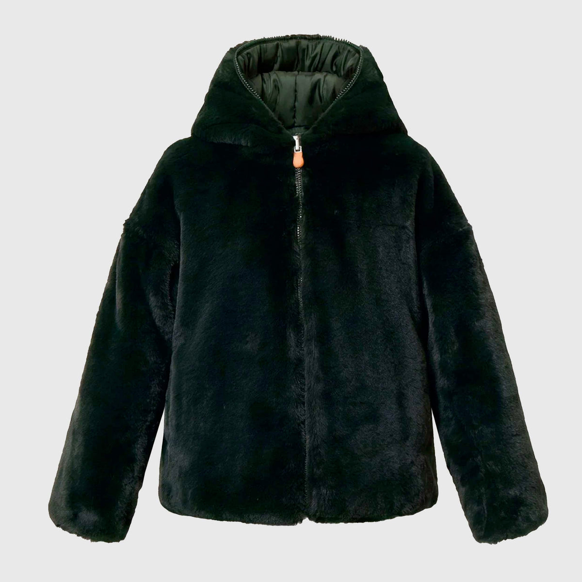 Cappotto Reversibile Verde in Pelliccia Akiko per Ragazza SAVE THE DUCK